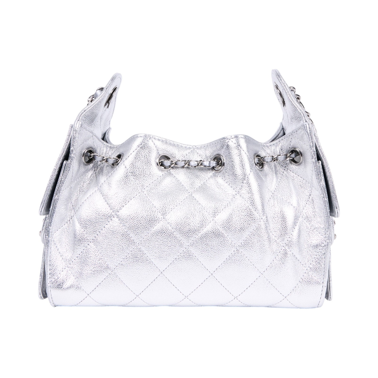 香奈兒 CHANEL 25 迷你包 AS5631 晶片款 銀色25包MINI 防塵袋