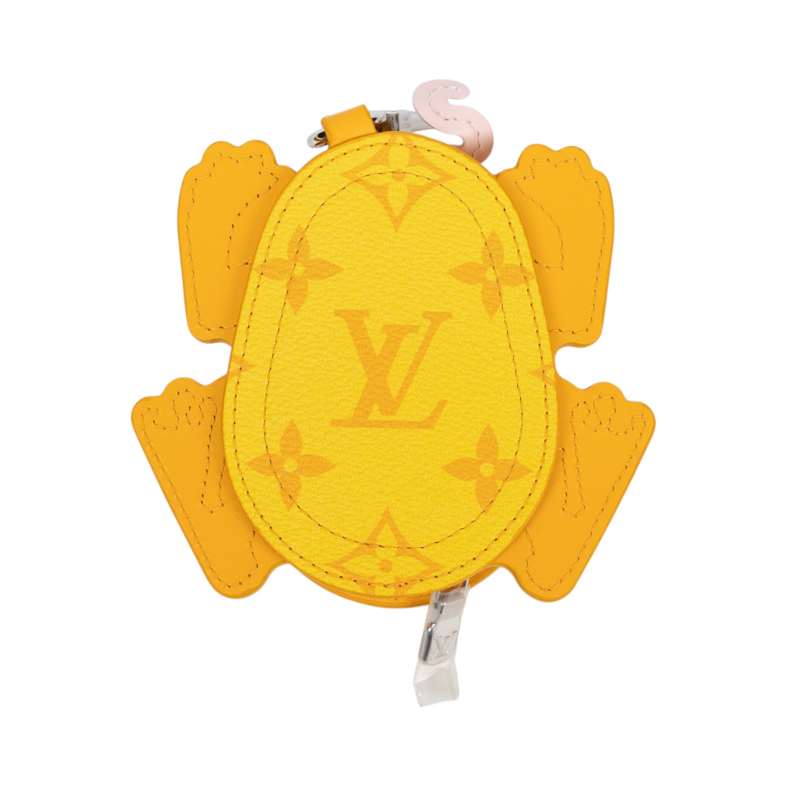 路易威登 LOUIS VUITTON 青蛙 零錢包 吊飾 包掛 鑰匙扣 M02215 晶片款 黃色原花青蛙零錢包吊飾 無附屬品