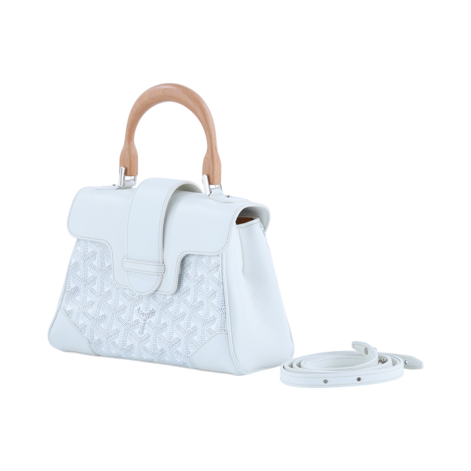 高雅德 GOYARD Saïgon Mini Trunk Bag 肩背 手提包 SAIMALMINTY 白色SAIGON MINI 防塵袋2/背帶