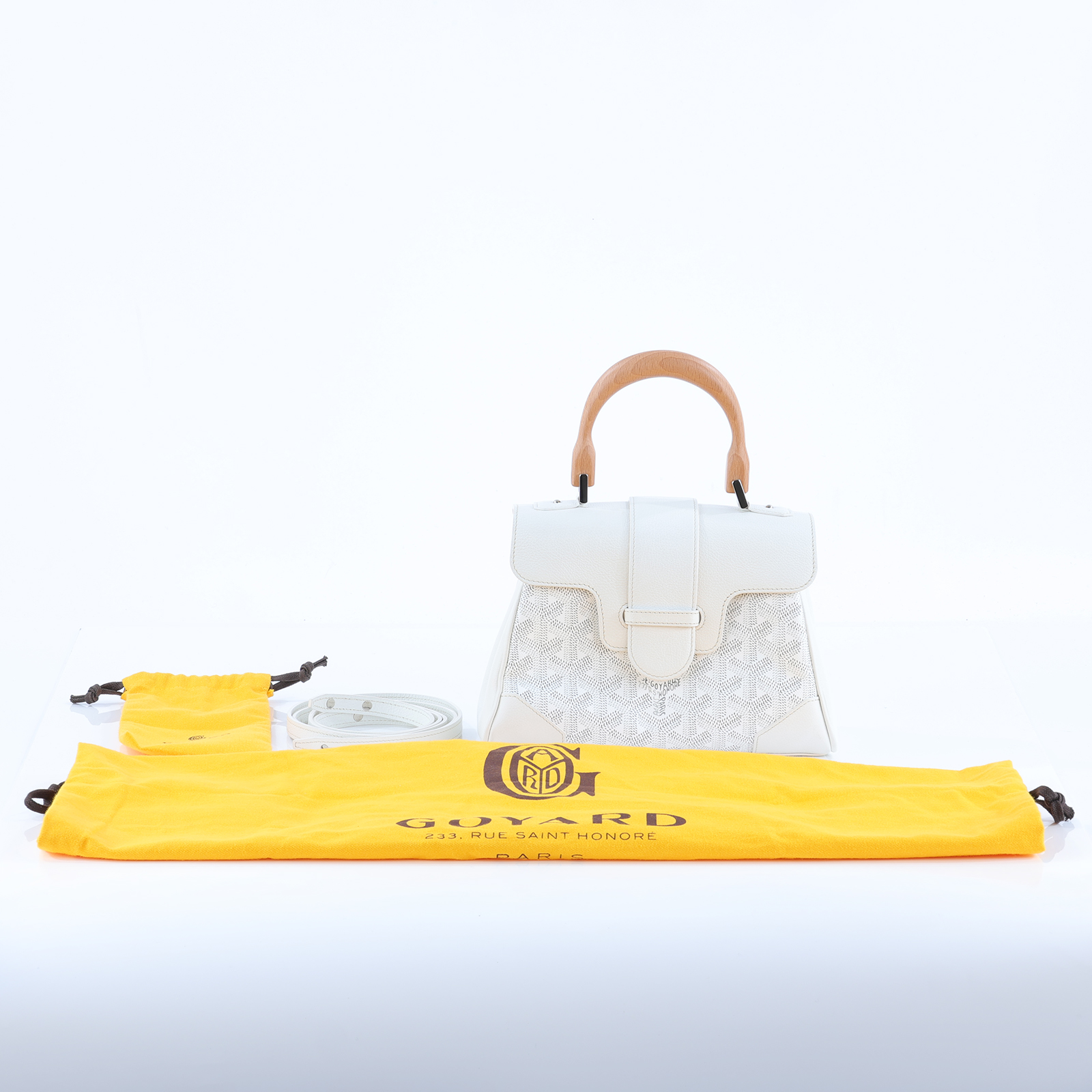 高雅德 GOYARD Saïgon Mini Trunk Bag 肩背 手提包 SAIMALMINTY 白色SAIGON MINI 防塵袋2/背帶