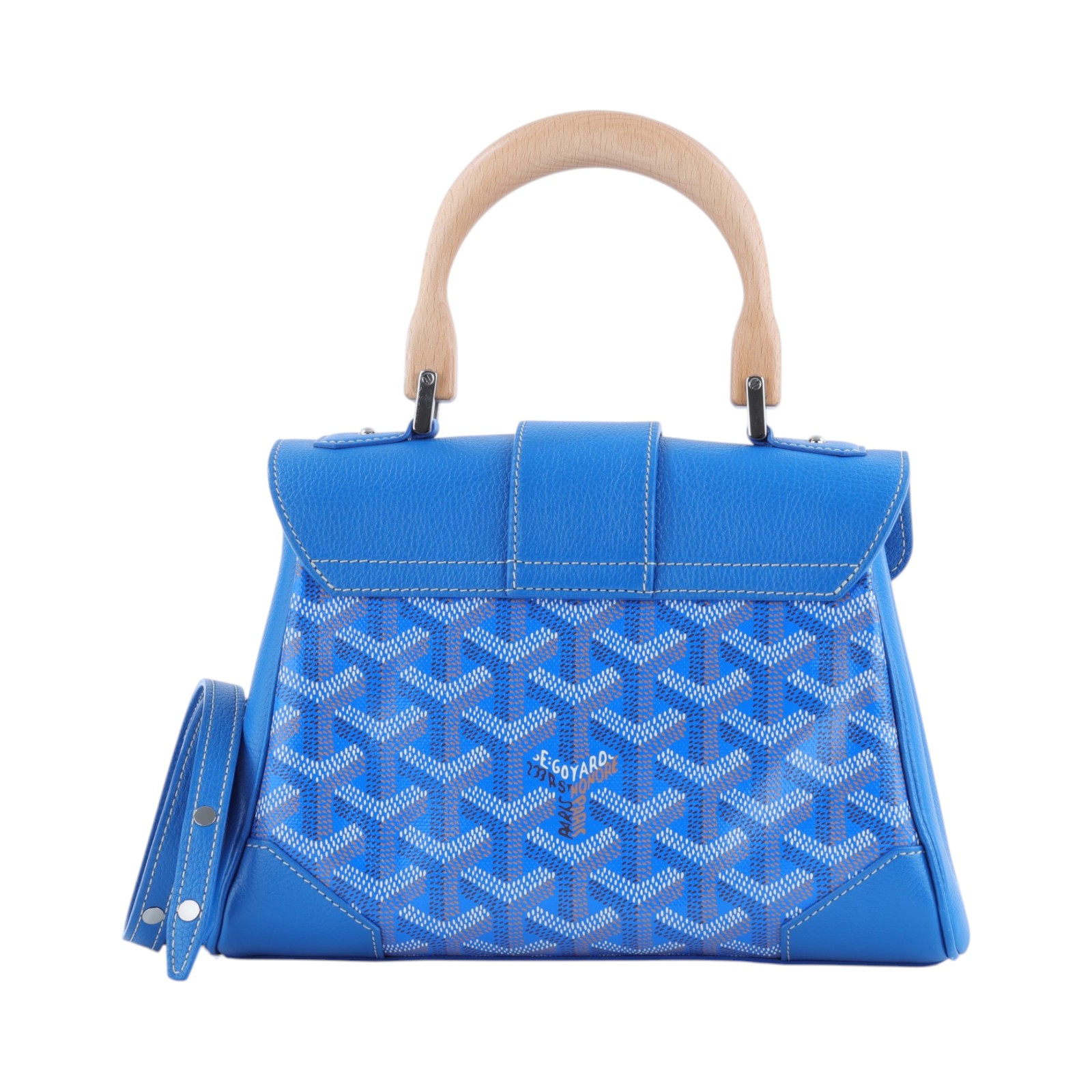 高雅德 GOYARD Saïgon Mini Trunk Bag 肩背 手提包 SAIMALMINTY 藍色SAIGON MINI 防塵袋2/背帶