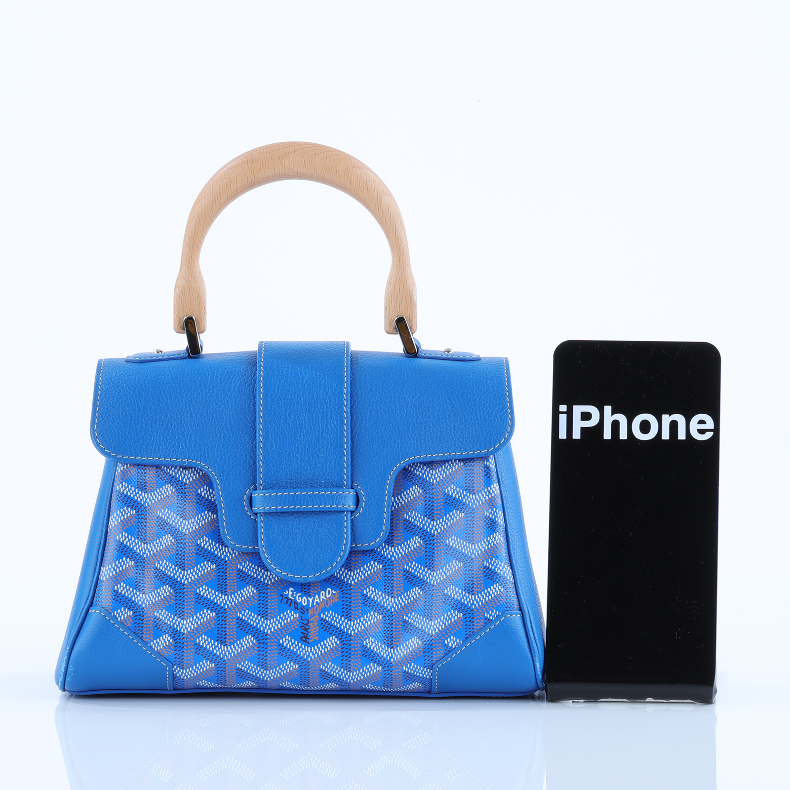 高雅德 GOYARD Saïgon Mini Trunk Bag 肩背 手提包 SAIMALMINTY 藍色SAIGON MINI 防塵袋2/背帶