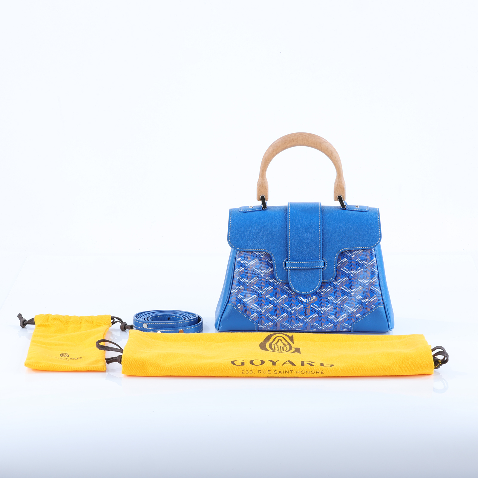 高雅德 GOYARD Saïgon Mini Trunk Bag 肩背 手提包 SAIMALMINTY 藍色SAIGON MINI 防塵袋2/背帶