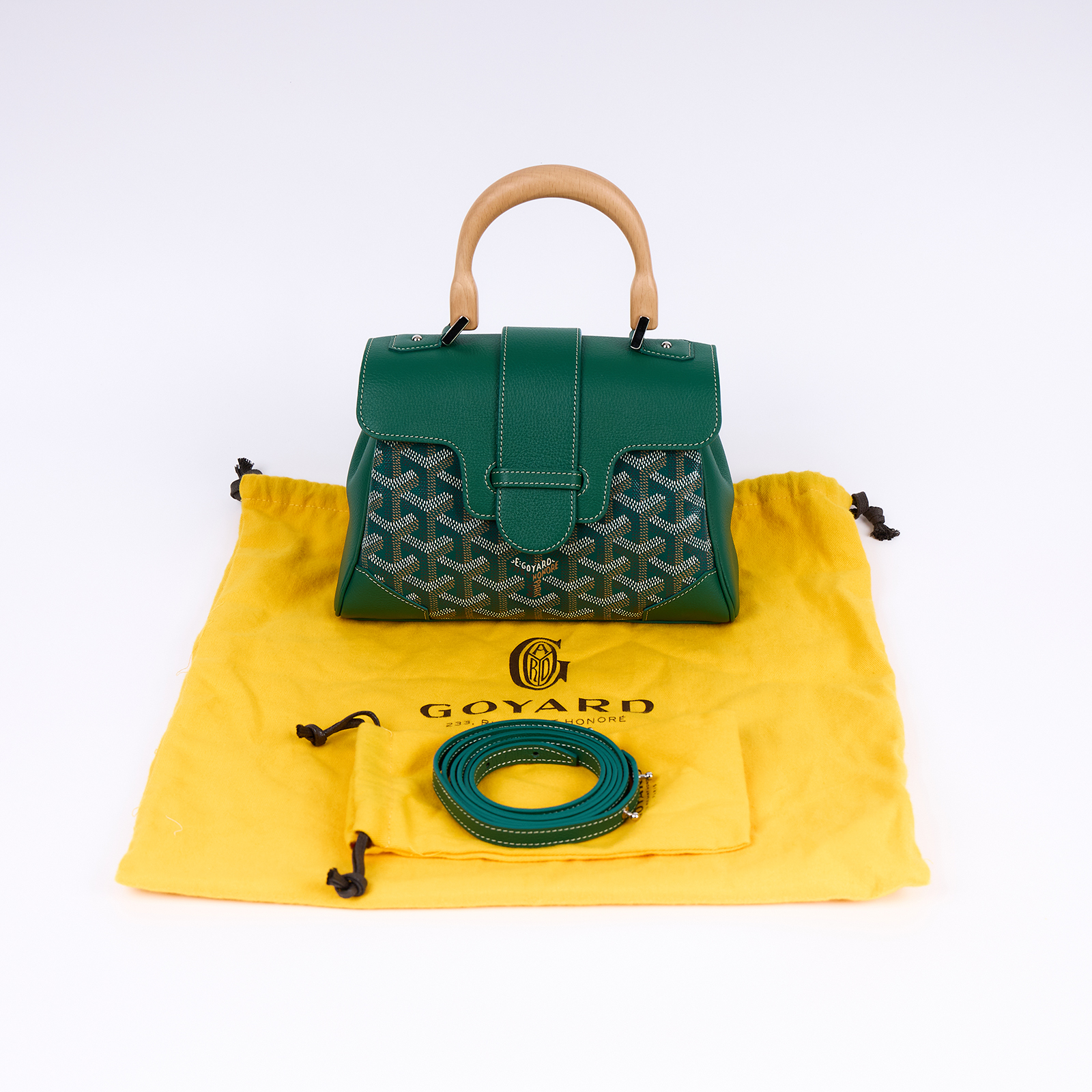 高雅德 GOYARD Saïgon Souple Mini Bag 肩背 手提包 SAIGONMINTY 綠色SAIGON MINI 防塵袋/背帶