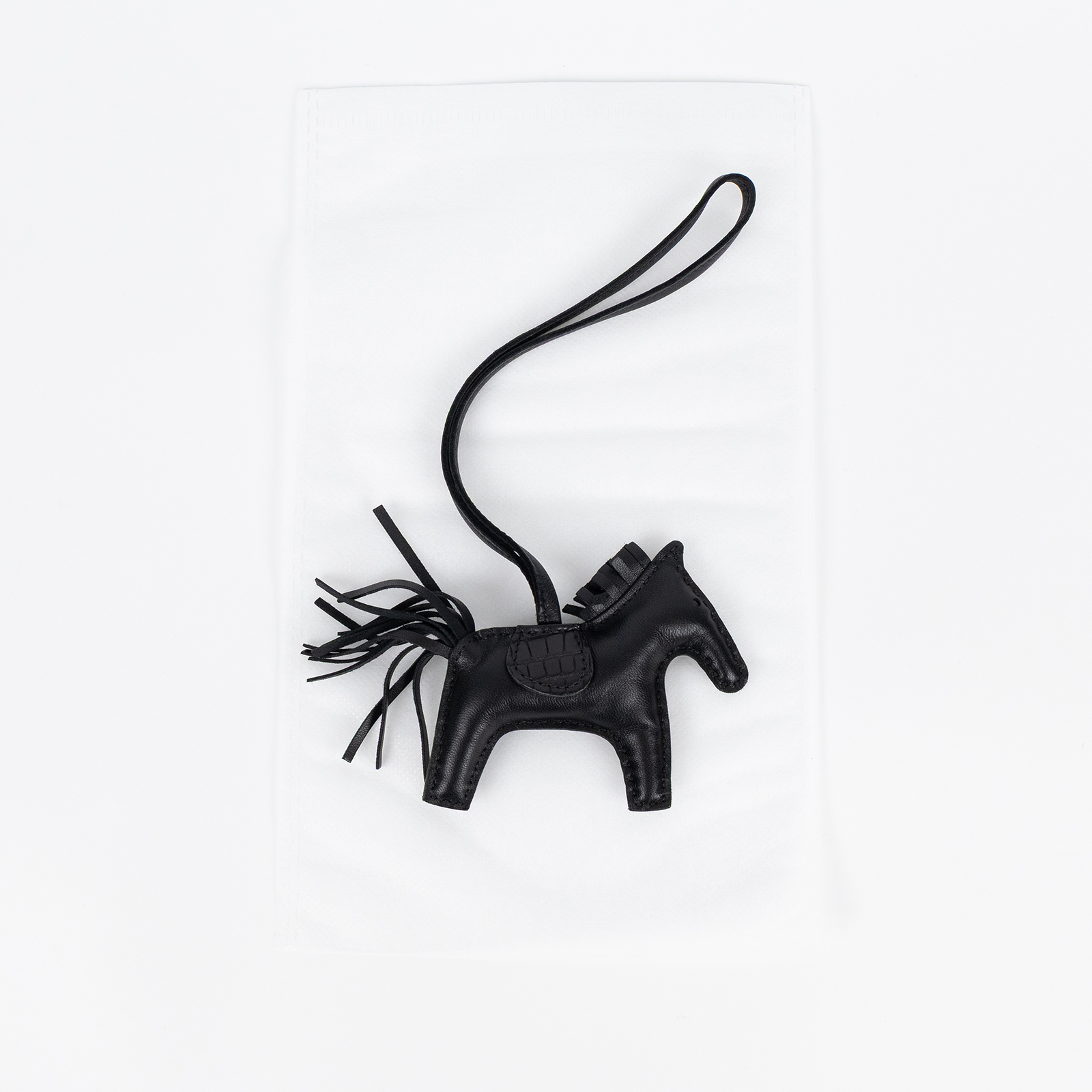 愛馬仕 Hermes Rodeo PM 飛馬 吊飾 RODEOPM Y SN Y刻黑拚鱷魚 RODEO PM 無附屬品