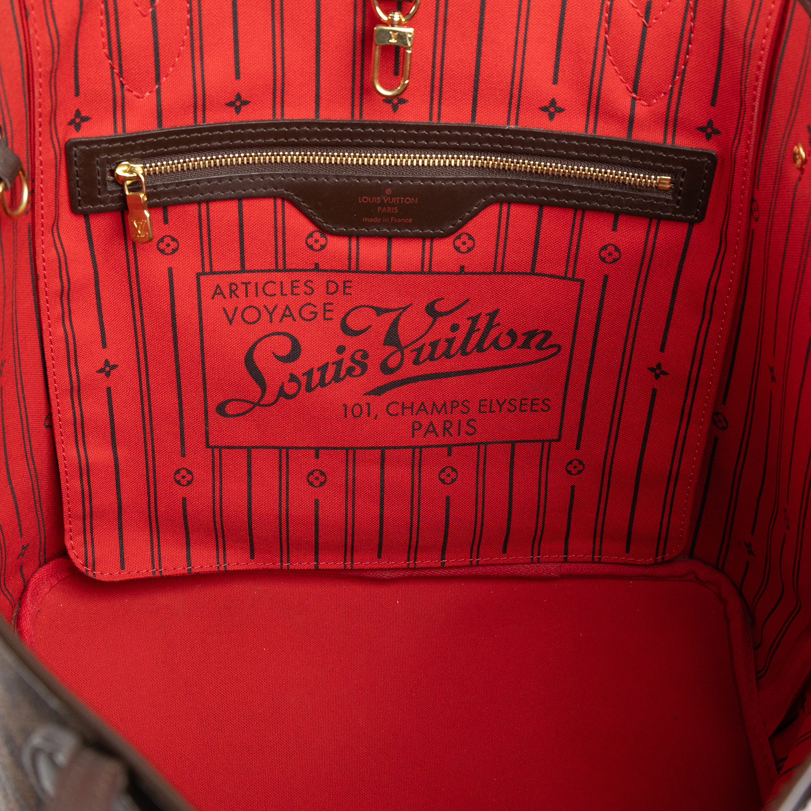 路易威登 LOUIS VUITTON 棕棋盤 Neverfull MM 托特包 N51105 棋盤NEVERFULL MM 無附屬品