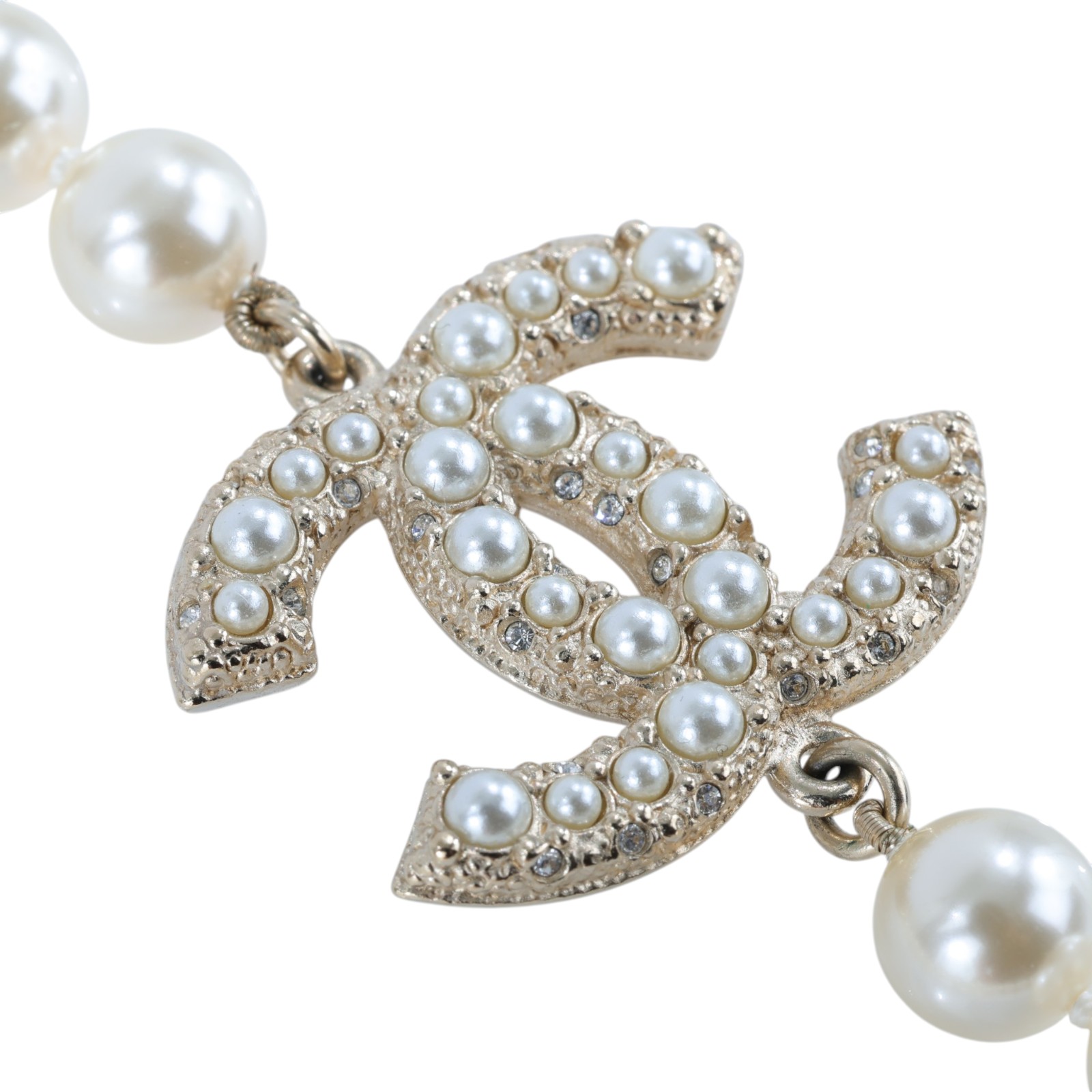香奈兒 CHANEL 項鍊 飾品 A64757 B06258A64757/F24 V 珍珠雙C頸鍊 原廠盒子/內襯/購買證明