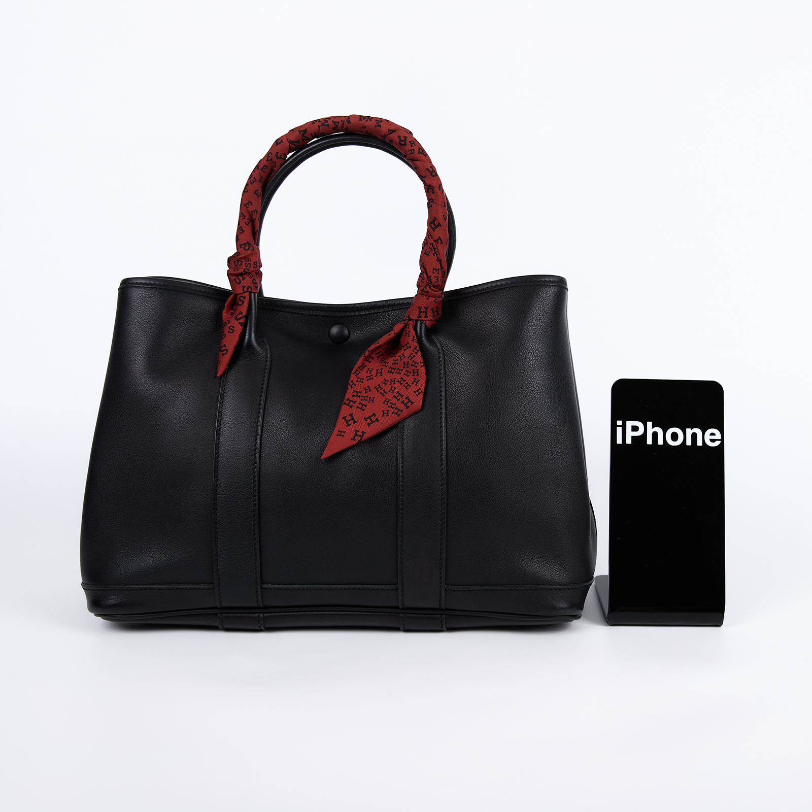 愛馬仕 Hermes Garden Party 花園派對包 30 GP30 J □I □I刻 黑GP30絲巾款 原廠盒子/防塵袋/購買證明