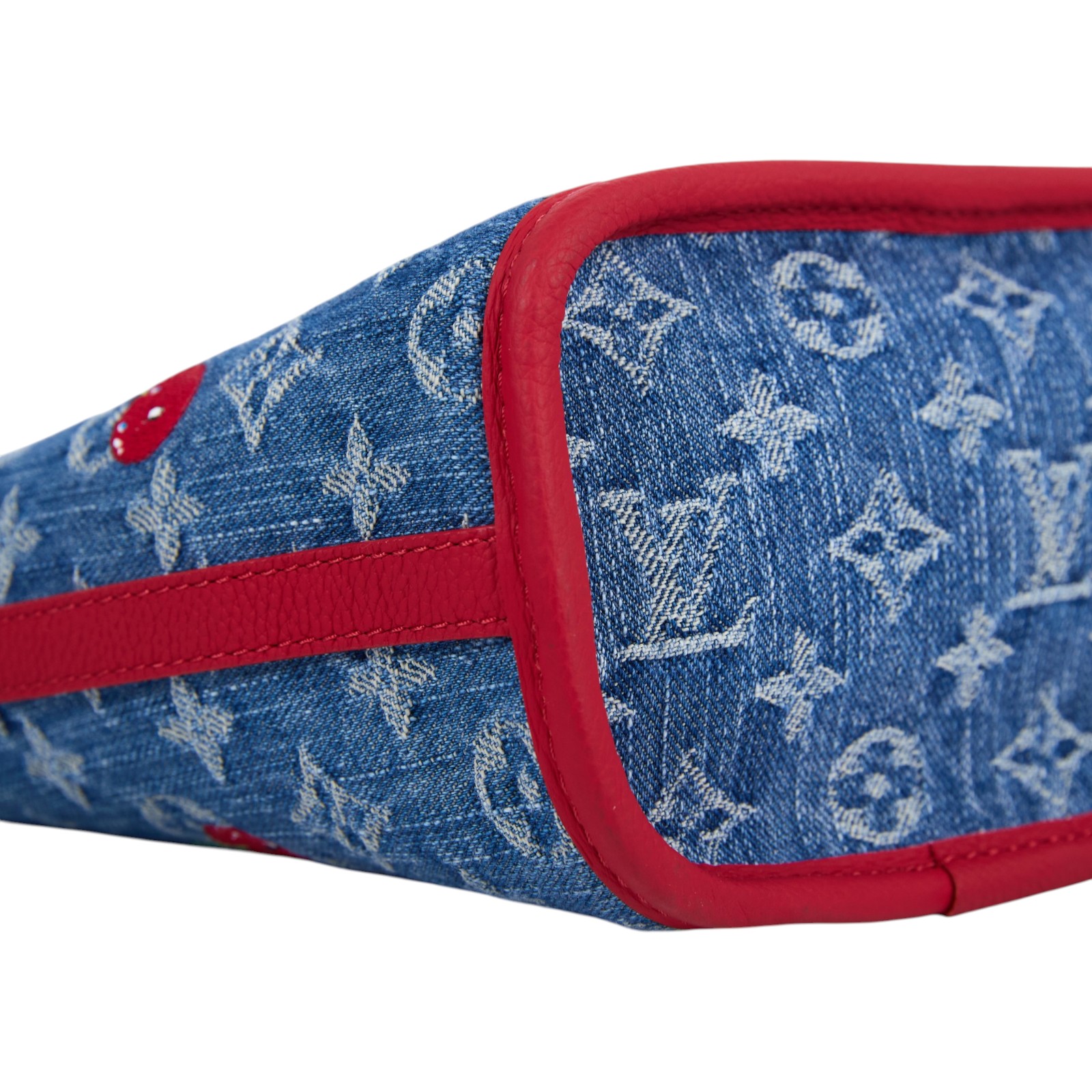 路易威登 LOUIS VUITTON TM 村上隆 Neverfull Inside Out BB 櫻桃 手提包 肩背包 斜背包 M14997 晶片款  防塵袋/背帶/內袋