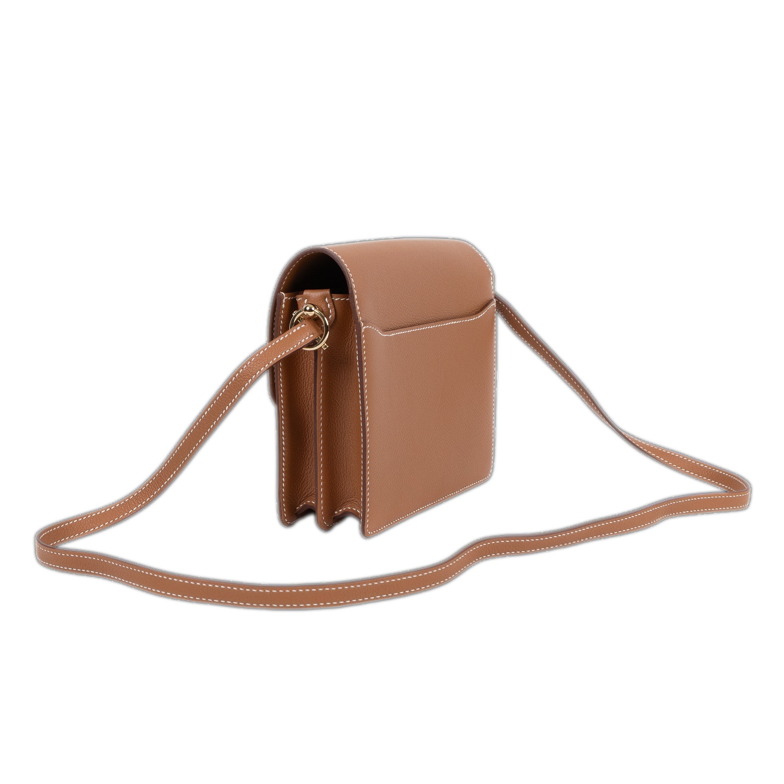 愛馬仕 Hermes Roulis 豬鼻子 斜背包 18 Mini 金色五金 金棕色 H070510CP37 /WHA256CI  背帶/原廠盒子/防塵袋2