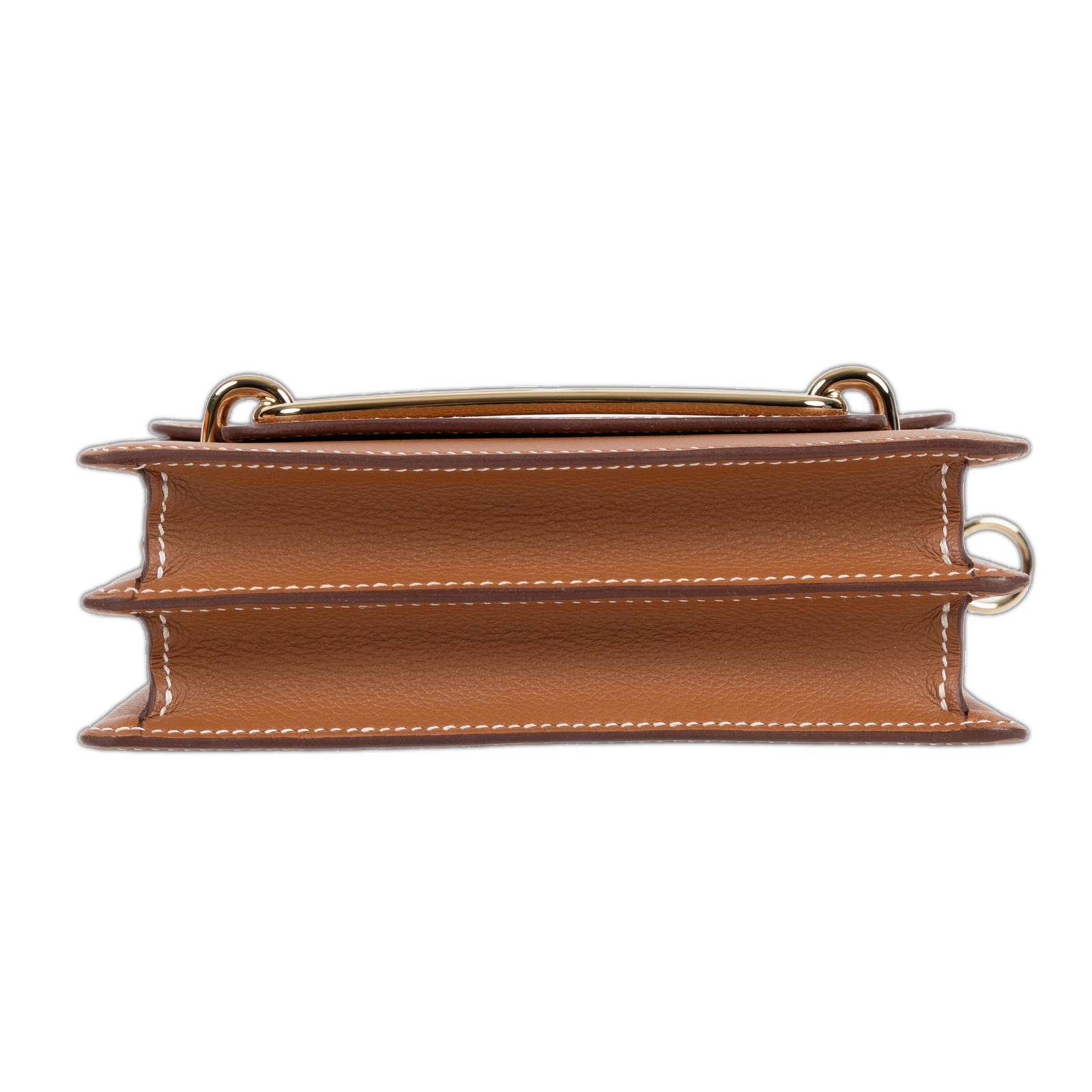愛馬仕 Hermes Roulis 豬鼻子 斜背包 18 Mini 金色五金 金棕色 H070510CP37 /WHA256CI  背帶/原廠盒子/防塵袋2
