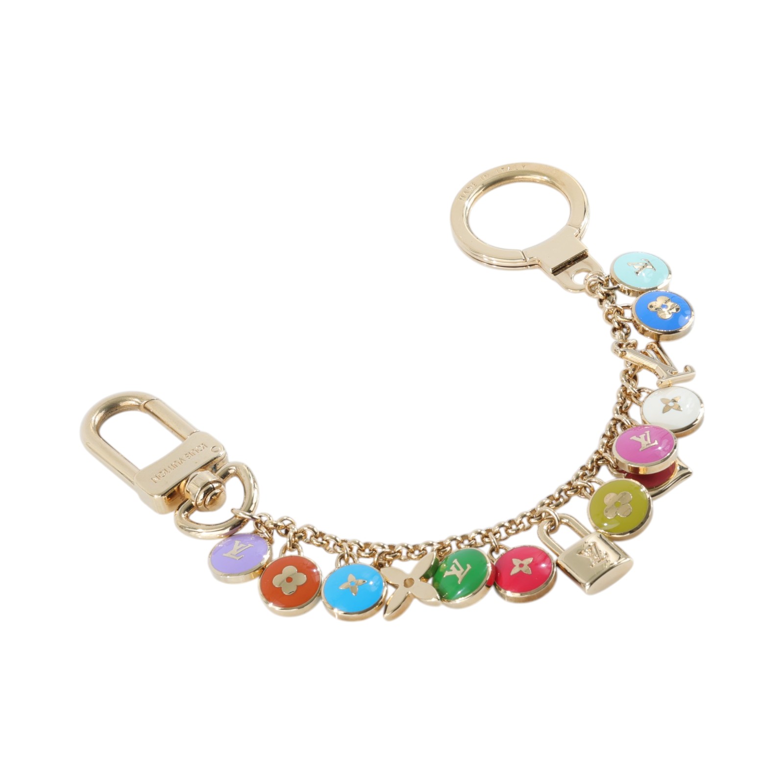 路易威登 LOUIS VUITTON Porte Cles Chaine Pastilles 吊飾 包掛 鑰匙圈 M65380 彩色糖果鑰匙圈 原廠盒子/防塵袋