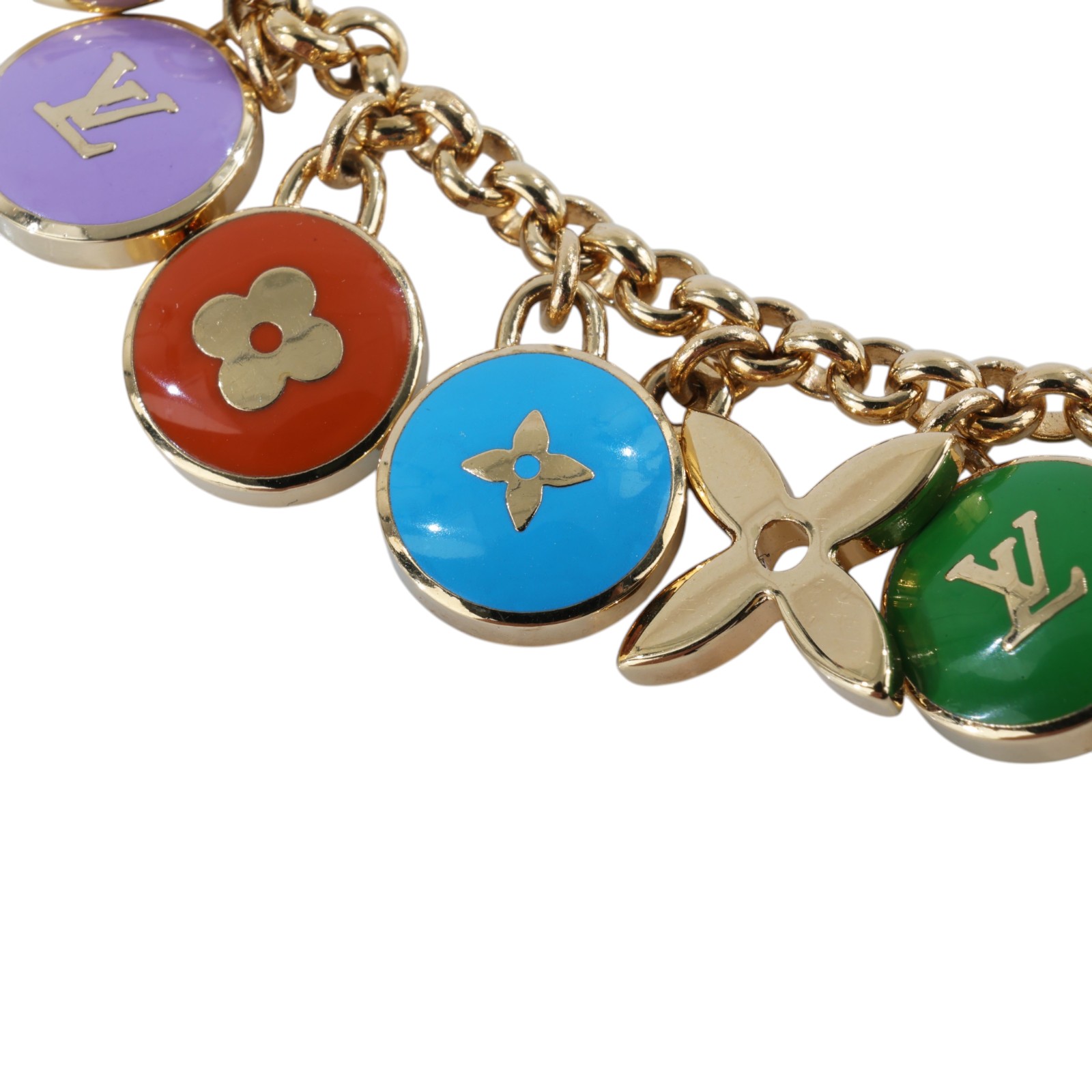 路易威登 LOUIS VUITTON Porte Cles Chaine Pastilles 吊飾 包掛 鑰匙圈 M65380 彩色糖果鑰匙圈 原廠盒子/防塵袋