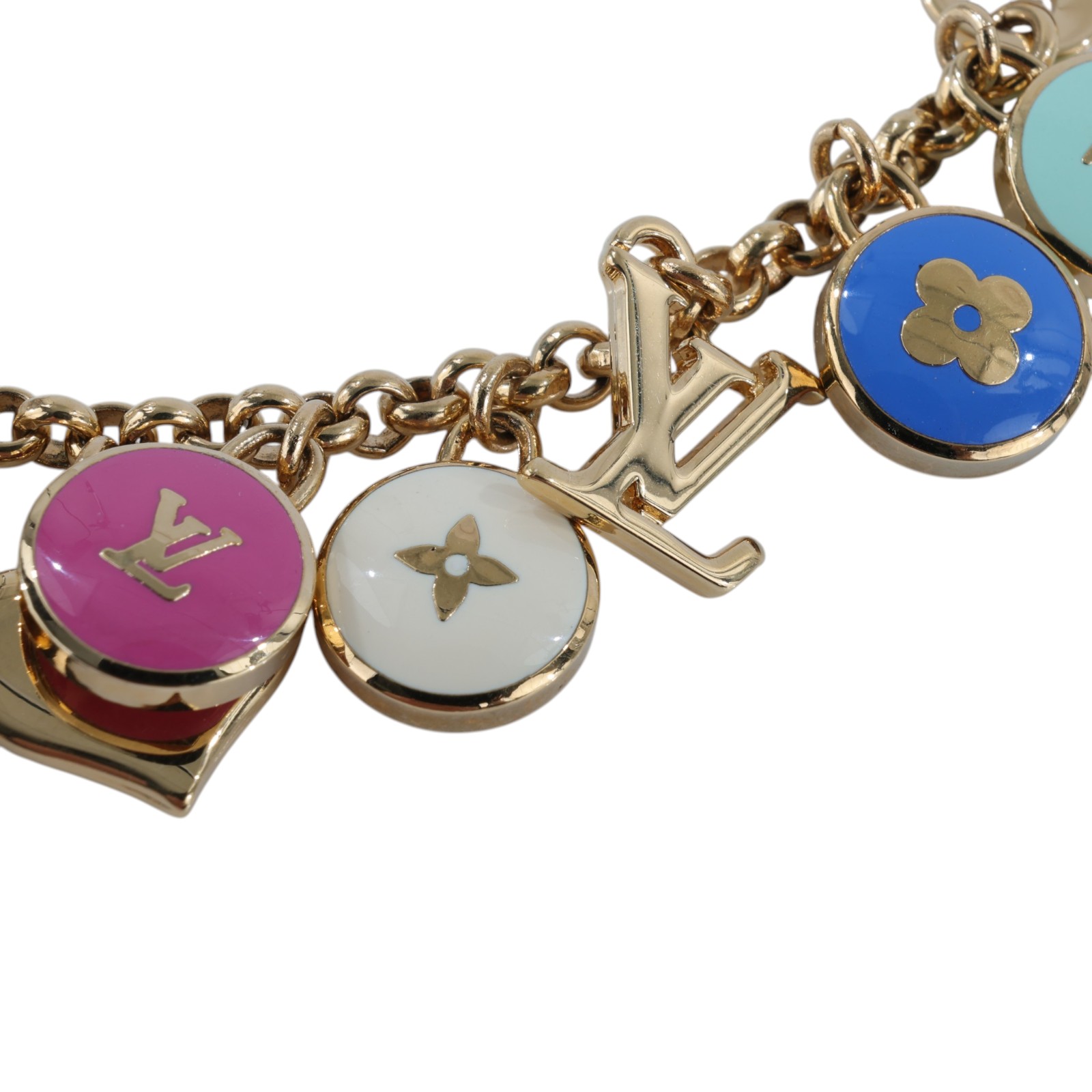 路易威登 LOUIS VUITTON Porte Cles Chaine Pastilles 吊飾 包掛 鑰匙圈 M65380 彩色糖果鑰匙圈 原廠盒子/防塵袋