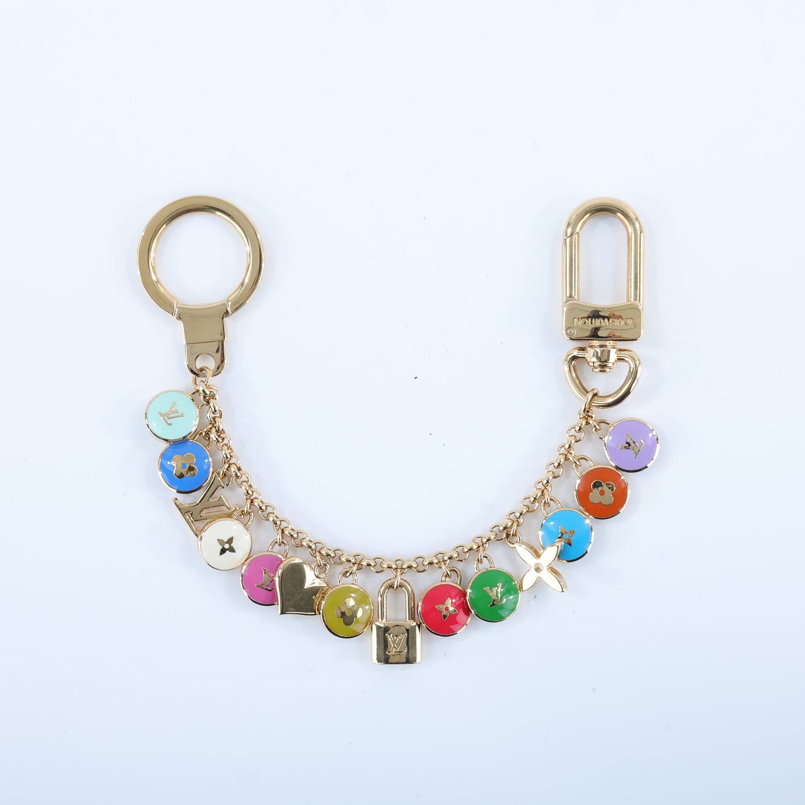 路易威登 LOUIS VUITTON Porte Cles Chaine Pastilles 吊飾 包掛 鑰匙圈 M65380 彩色糖果鑰匙圈 原廠盒子/防塵袋