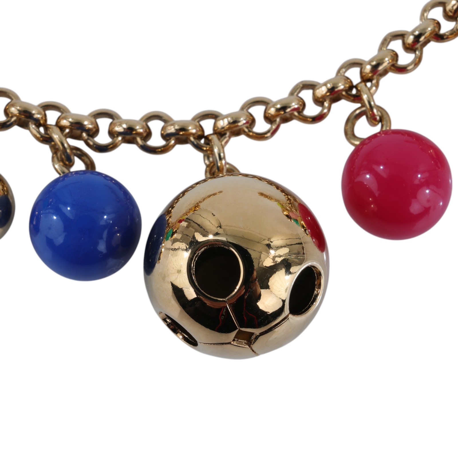 路易威登 LOUIS VUITTON Porte Cles Chaine Grelots 吊飾 包掛 鑰匙圈 M62226 彩色F球球鑰匙圈 原廠盒子/防塵袋