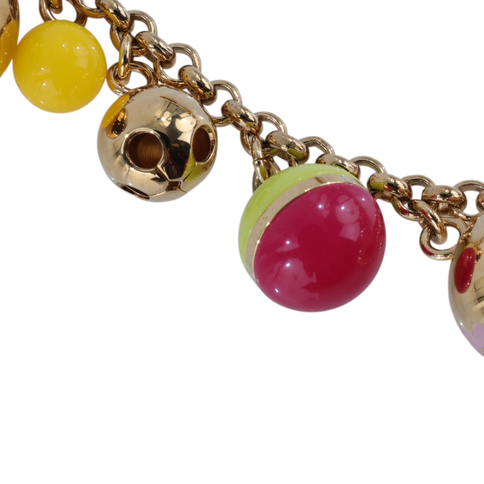 路易威登 LOUIS VUITTON Porte Cles Chaine Grelots 吊飾 包掛 鑰匙圈 M62226 彩色F球球鑰匙圈 原廠盒子/防塵袋