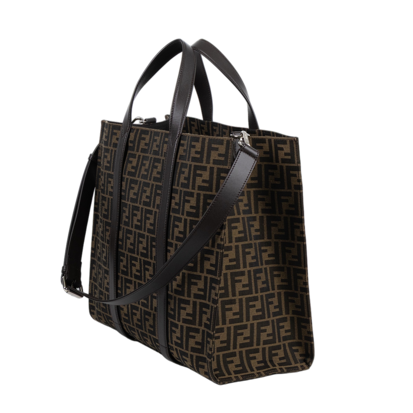 芬迪 FENDI Jacquard FF 手提包 肩背包 7VA390AG0M  防塵袋/背帶