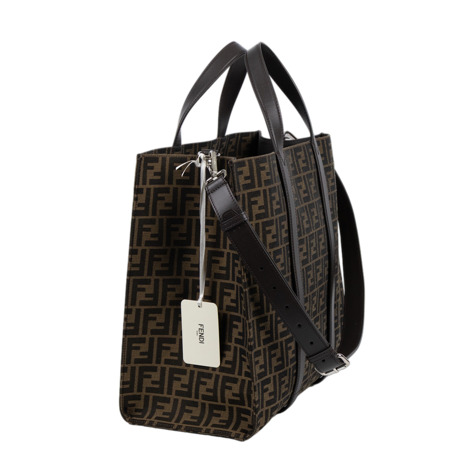 芬迪 FENDI Jacquard FF 手提包 肩背包 7VA390AG0M  防塵袋/背帶