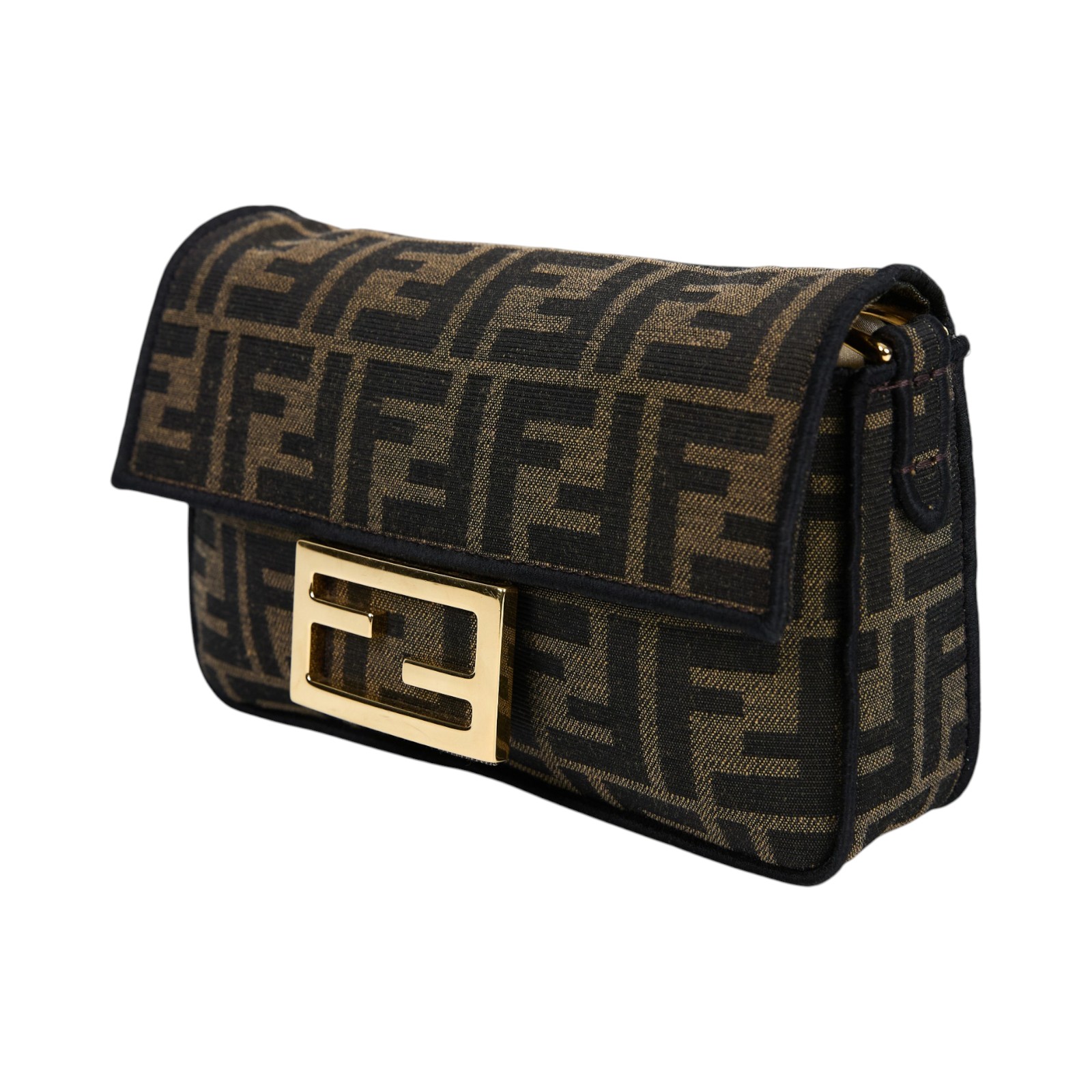 芬迪 FENDI Baguette  8BS017A6V5 棕FF迷你法棍包 防塵袋/背帶
