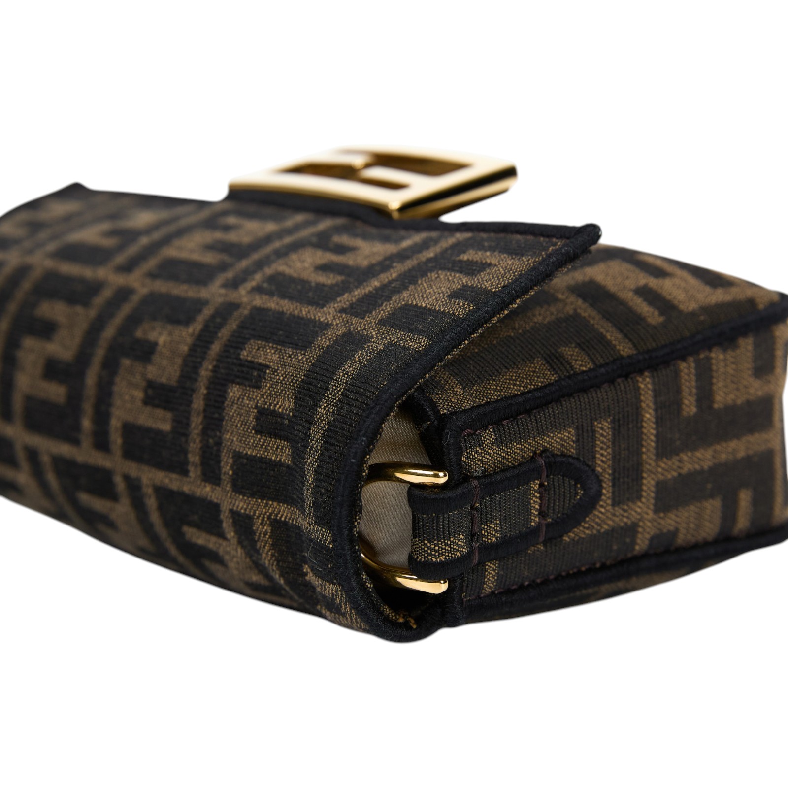 芬迪 FENDI Baguette  8BS017A6V5 棕FF迷你法棍包 防塵袋/背帶