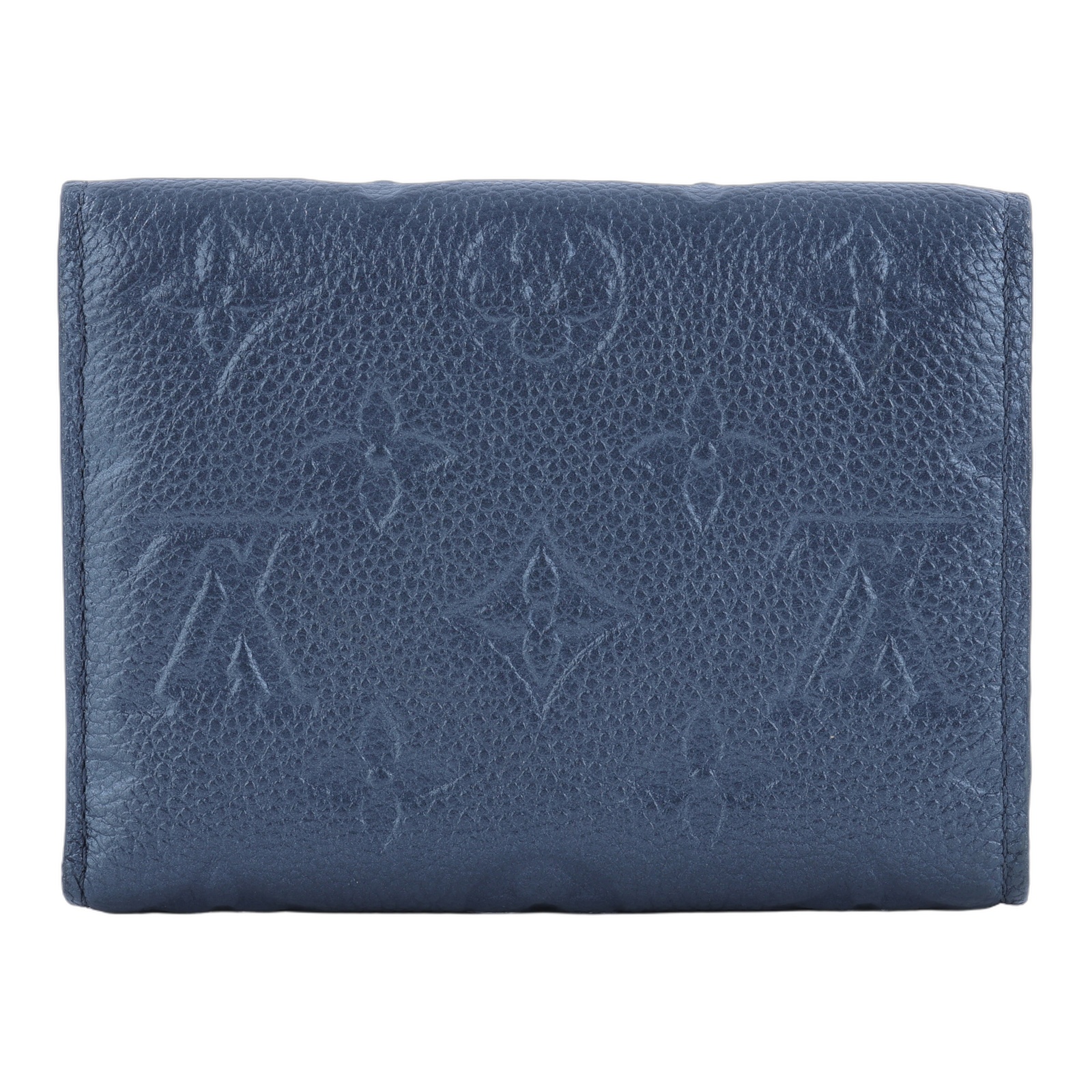 路易威登 LOUIS VUITTON Victorine 錢包 壓花牛皮 M82667 晶片款 藍VICTORINE水鑽扣短夾 原廠盒子/防塵袋