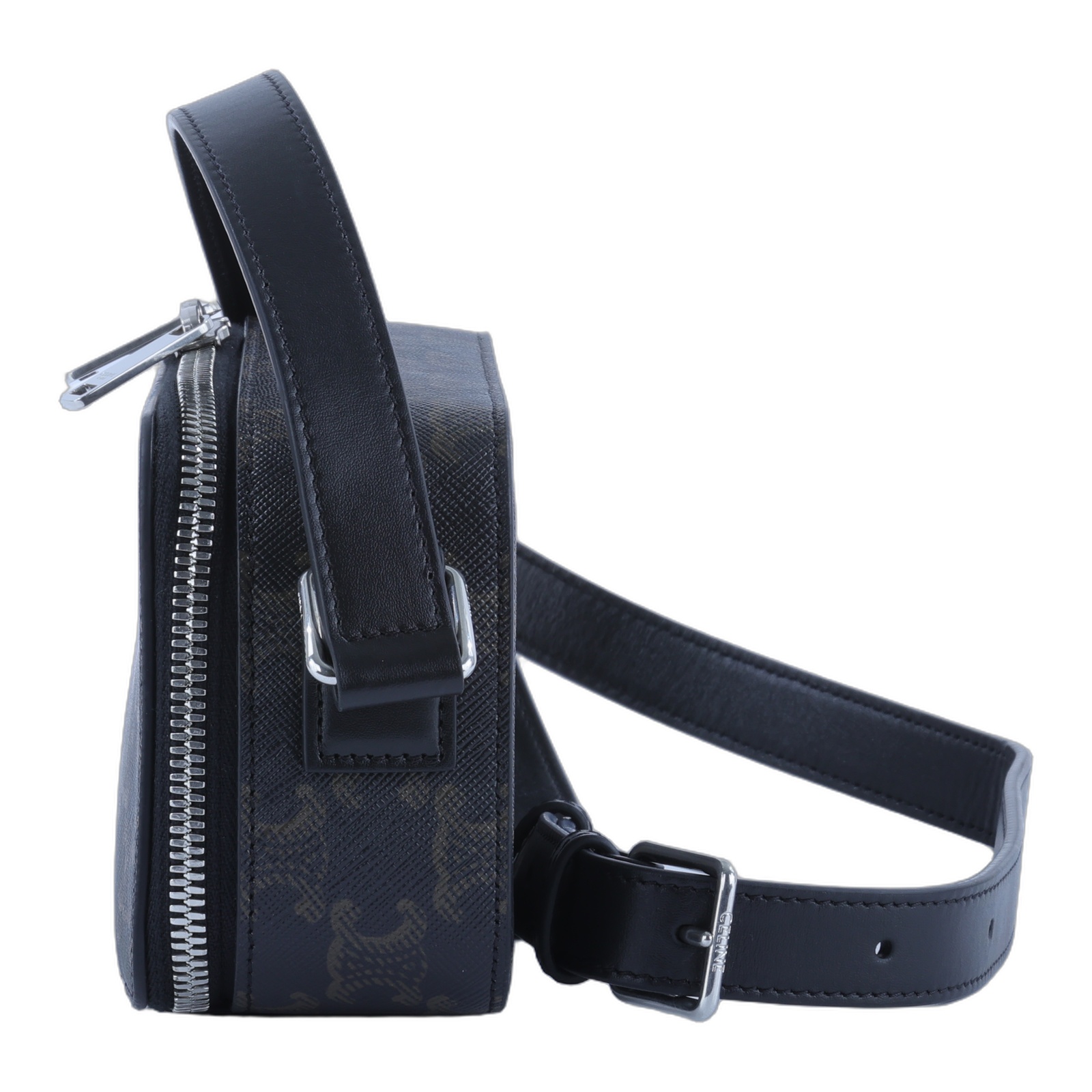 思琳 CELINE 標誌印花 牛皮革迷你型盒形 郵差包 114902EVJ 凱旋MINI MESSENGER BOX 無附屬品