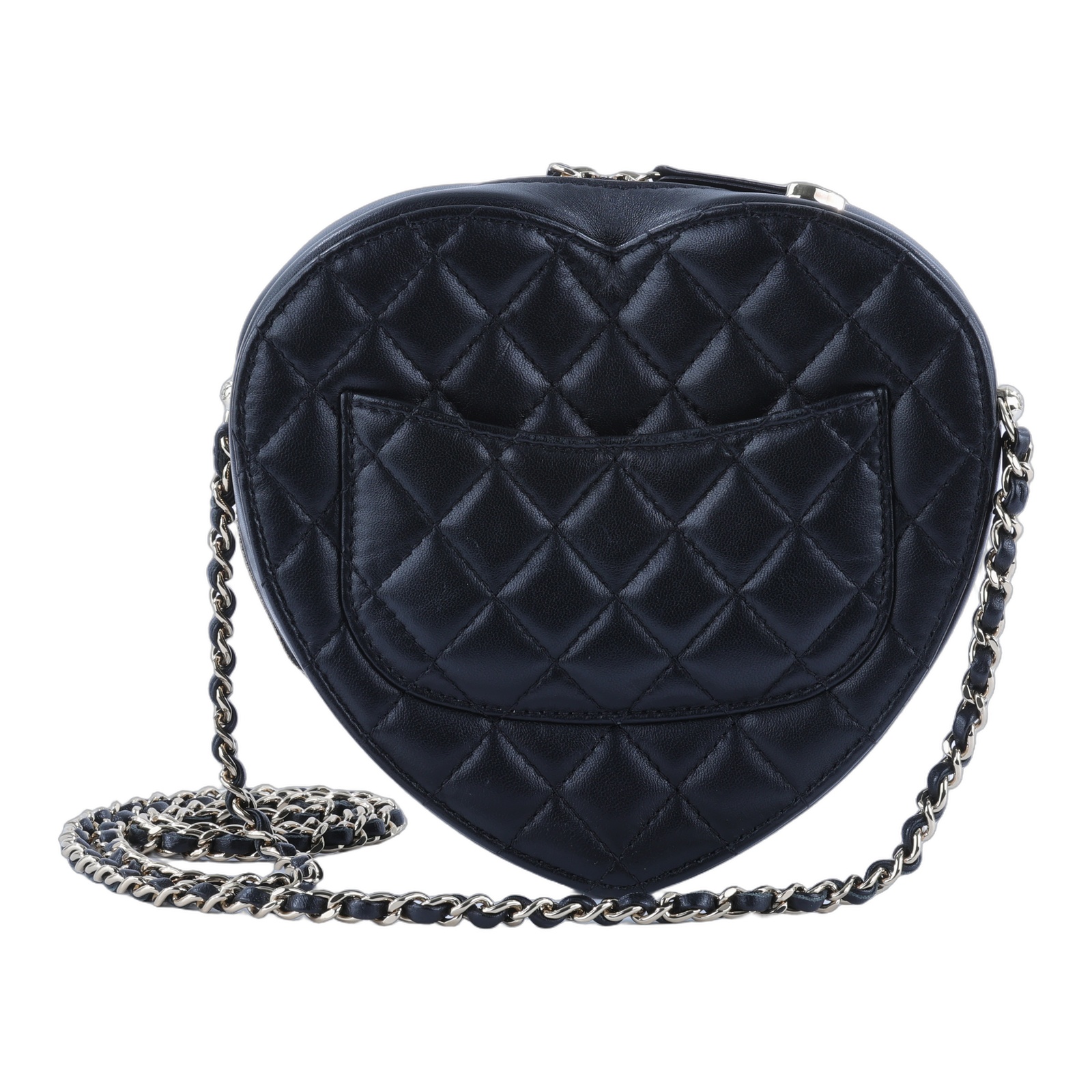 香奈兒 CHANEL CC In Love 斜背 愛心包 AS3191 晶片款 黑淡金羊愛心包 無附屬品