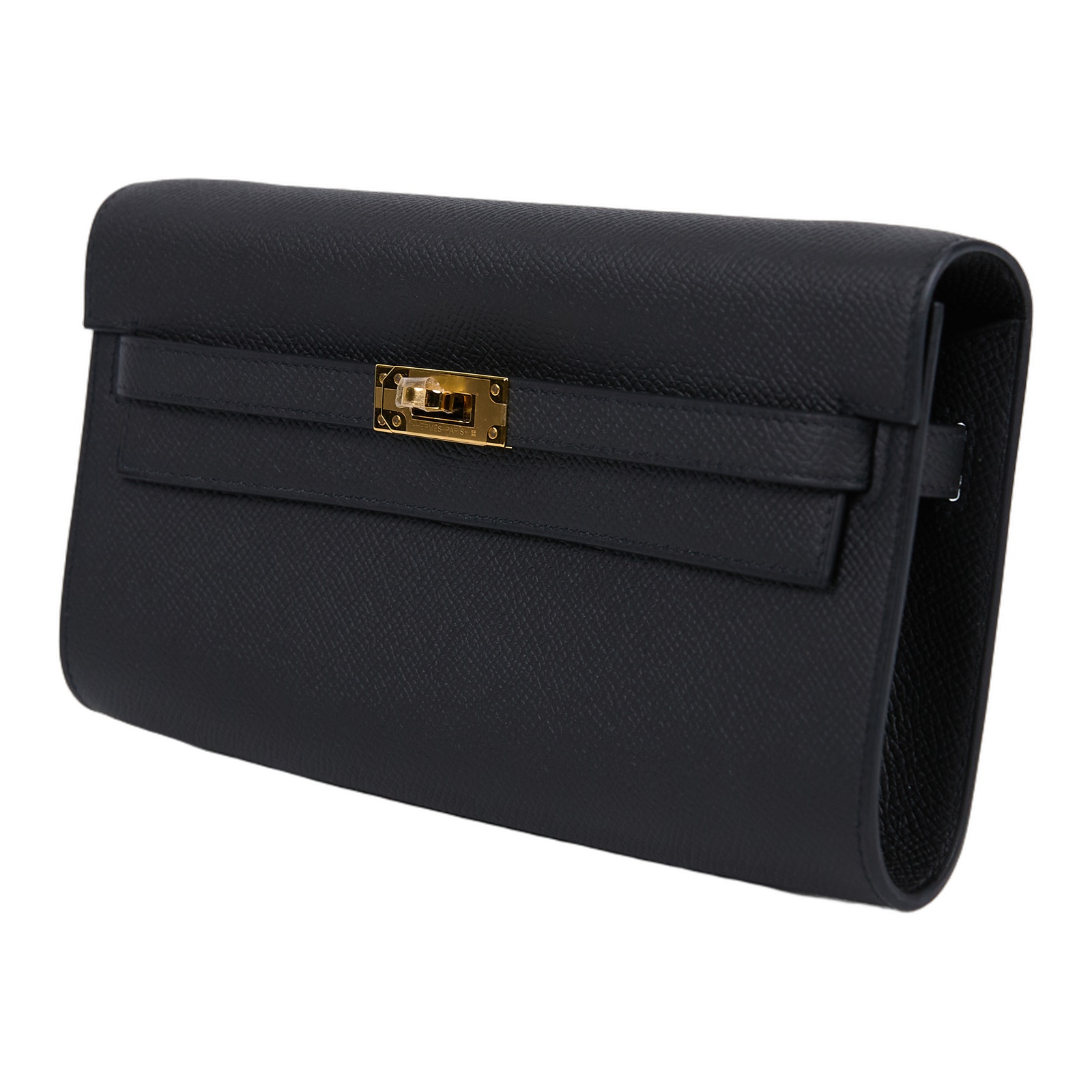 愛馬仕 Hermes Kelly to go 長夾肩背包 KLG U SN 003 ZY U刻 黑金KELLY TO GO 原廠盒子
