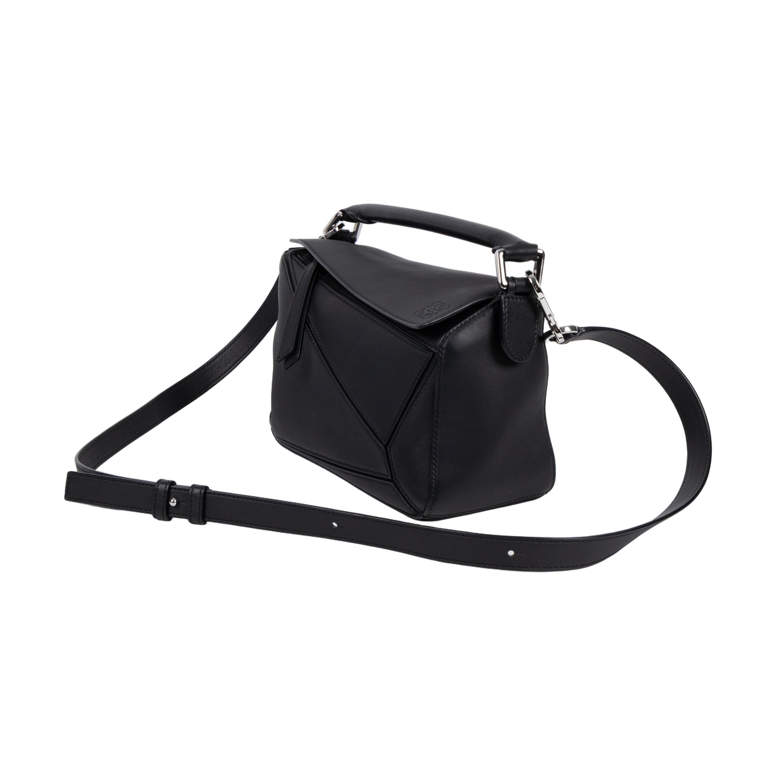 羅意威 LOEWE Small Puzzle bag 肩背 斜背包  黑PUZZLE SMALL 背帶