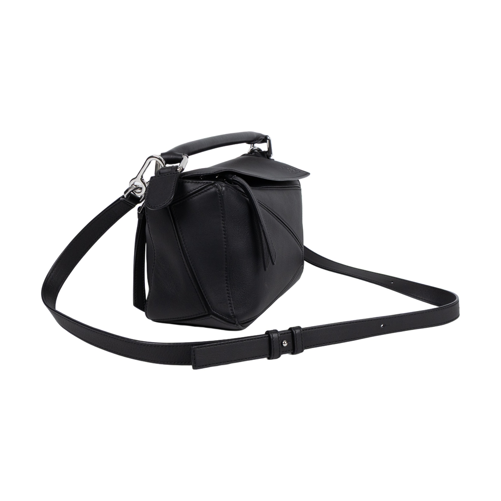 羅意威 LOEWE Small Puzzle bag 肩背 斜背包  黑PUZZLE SMALL 背帶
