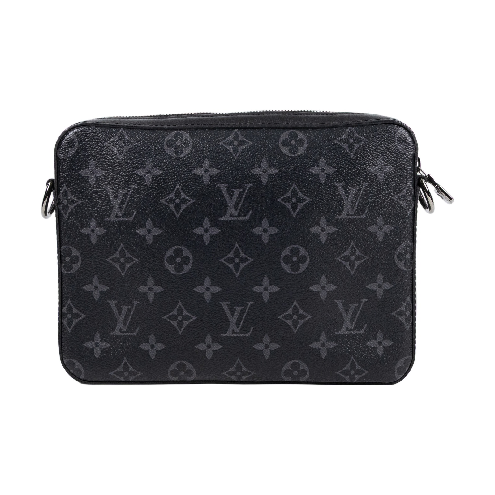 路易威登 LOUIS VUITTON Trio 郵差包 Eclipse帆布 黑色 灰色 M69443 晶片款  防塵袋/國外購買證明/pouch/背帶