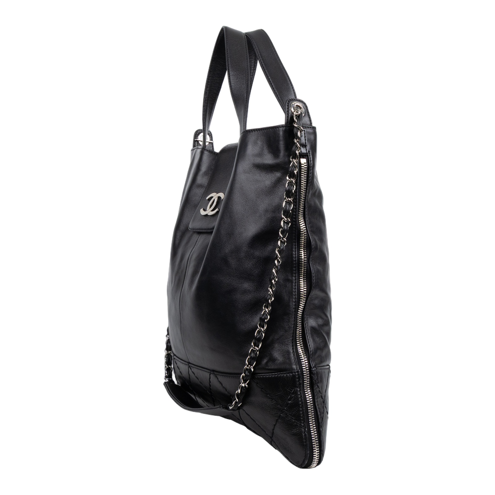 香奈兒 CHANEL CC logo 手提包 肩背包 托特包  11開黑托特2WAY 無附屬品