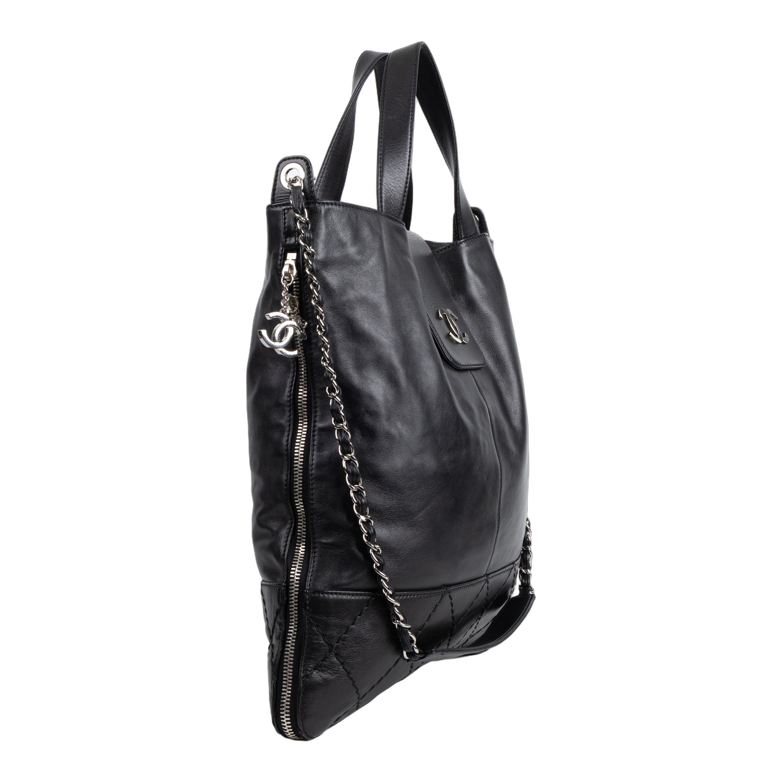 香奈兒 CHANEL CC logo 手提包 肩背包 托特包  11開黑托特2WAY 無附屬品