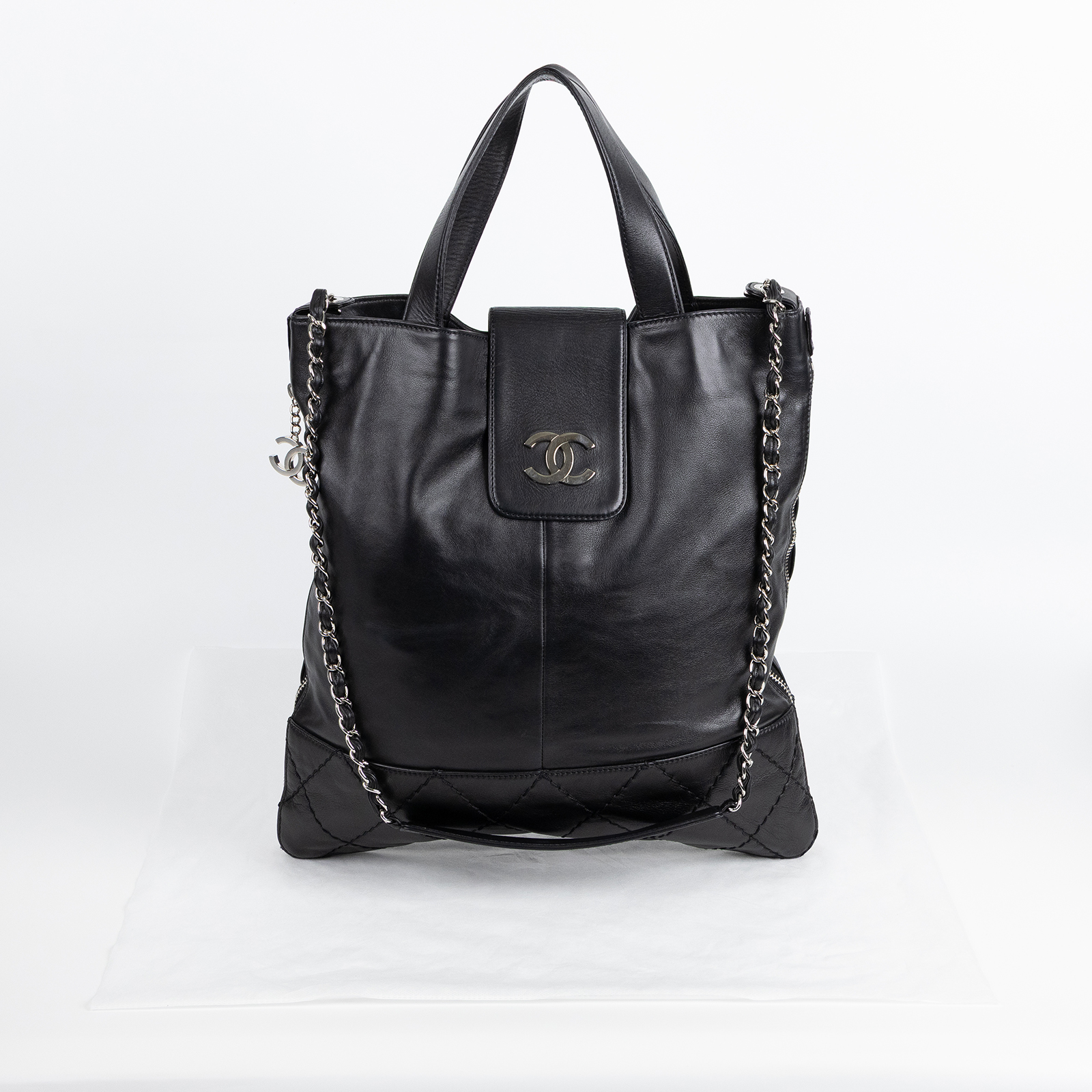 香奈兒 CHANEL CC logo 手提包 肩背包 托特包  11開黑托特2WAY 無附屬品