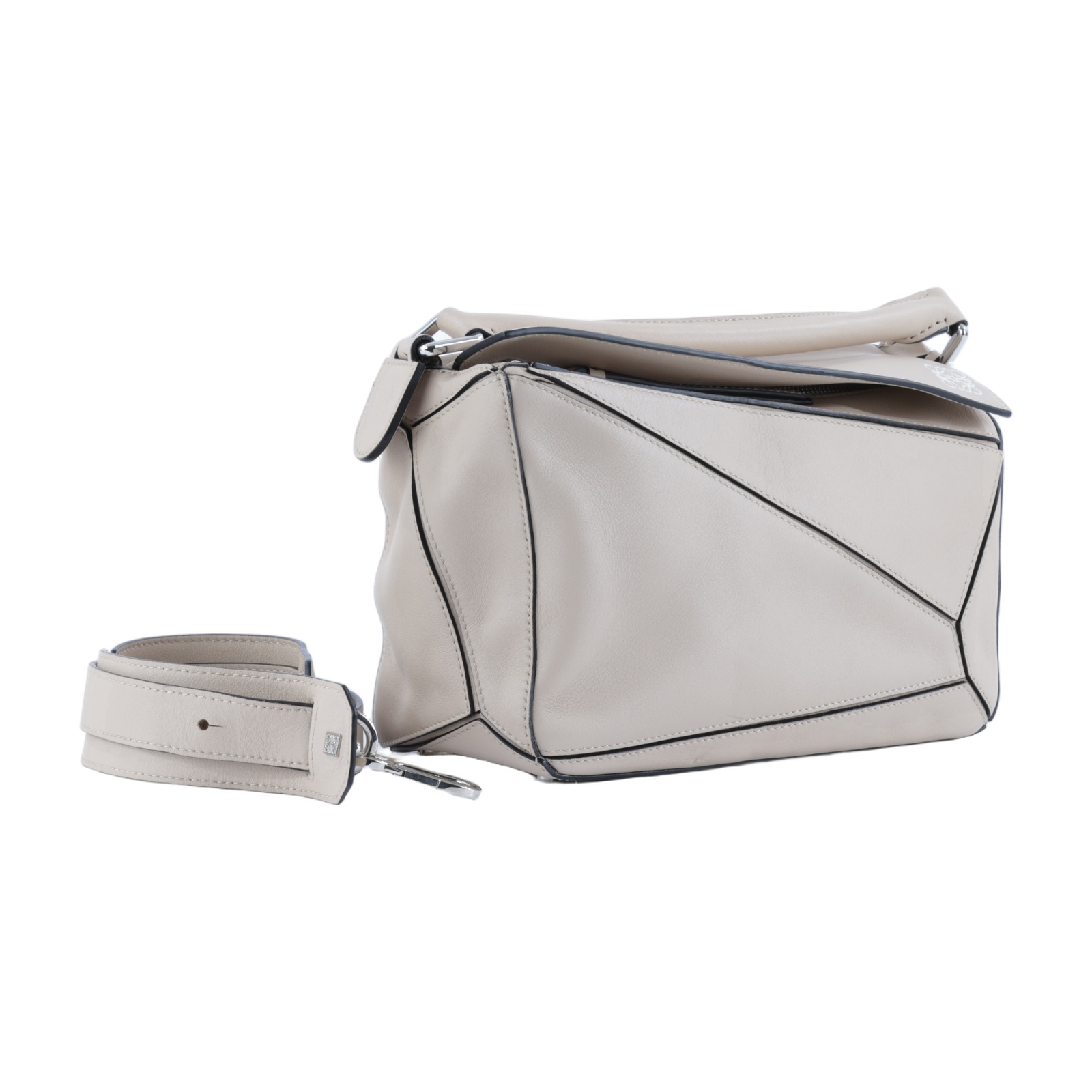 羅意威 LOEWE Small Puzzle bag 肩背包 斜背包 A510S20X14 米膚色PUZZLE SMALL 背帶