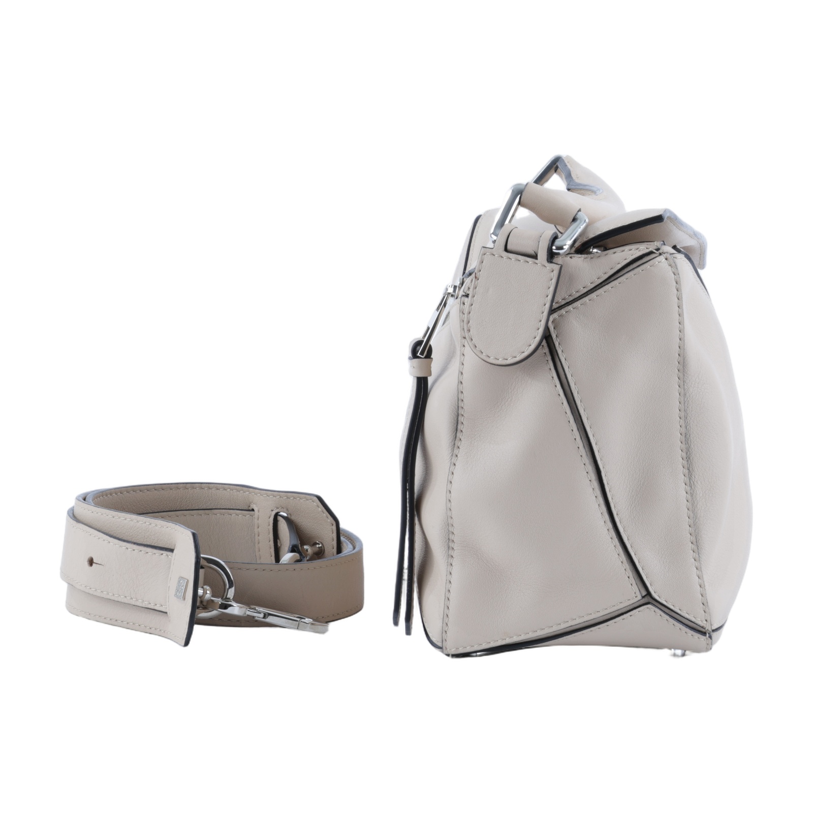羅意威 LOEWE Small Puzzle bag 肩背包 斜背包 A510S20X14 米膚色PUZZLE SMALL 背帶