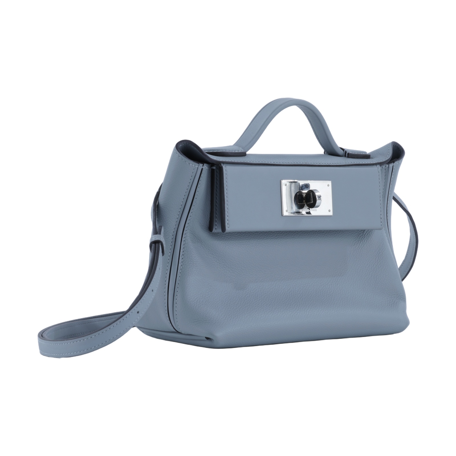 愛馬仕 Hermes 24/24 21 Mini 手提包 銀色五金 木偶灰 H082153CKCH /KGN059SA  背帶/防塵袋/原廠盒子/購買證明