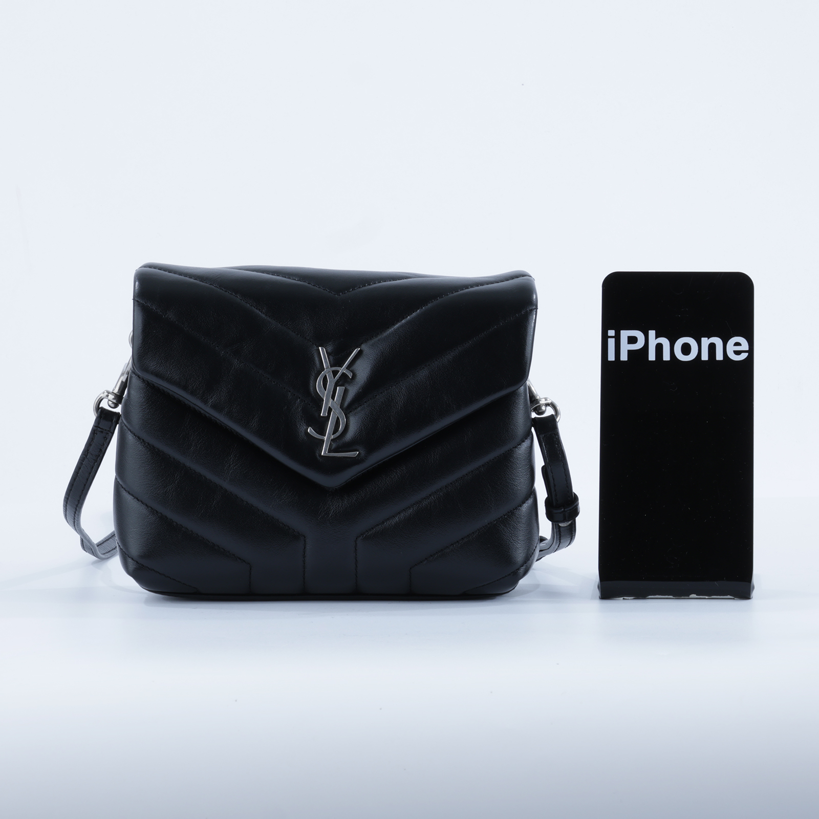 聖羅蘭 YSL SAINT LAURENT Loulou 絎縫 皮革 TOY 手袋 金色五金 467072DV707 黑金LOULOU TOY 防塵袋