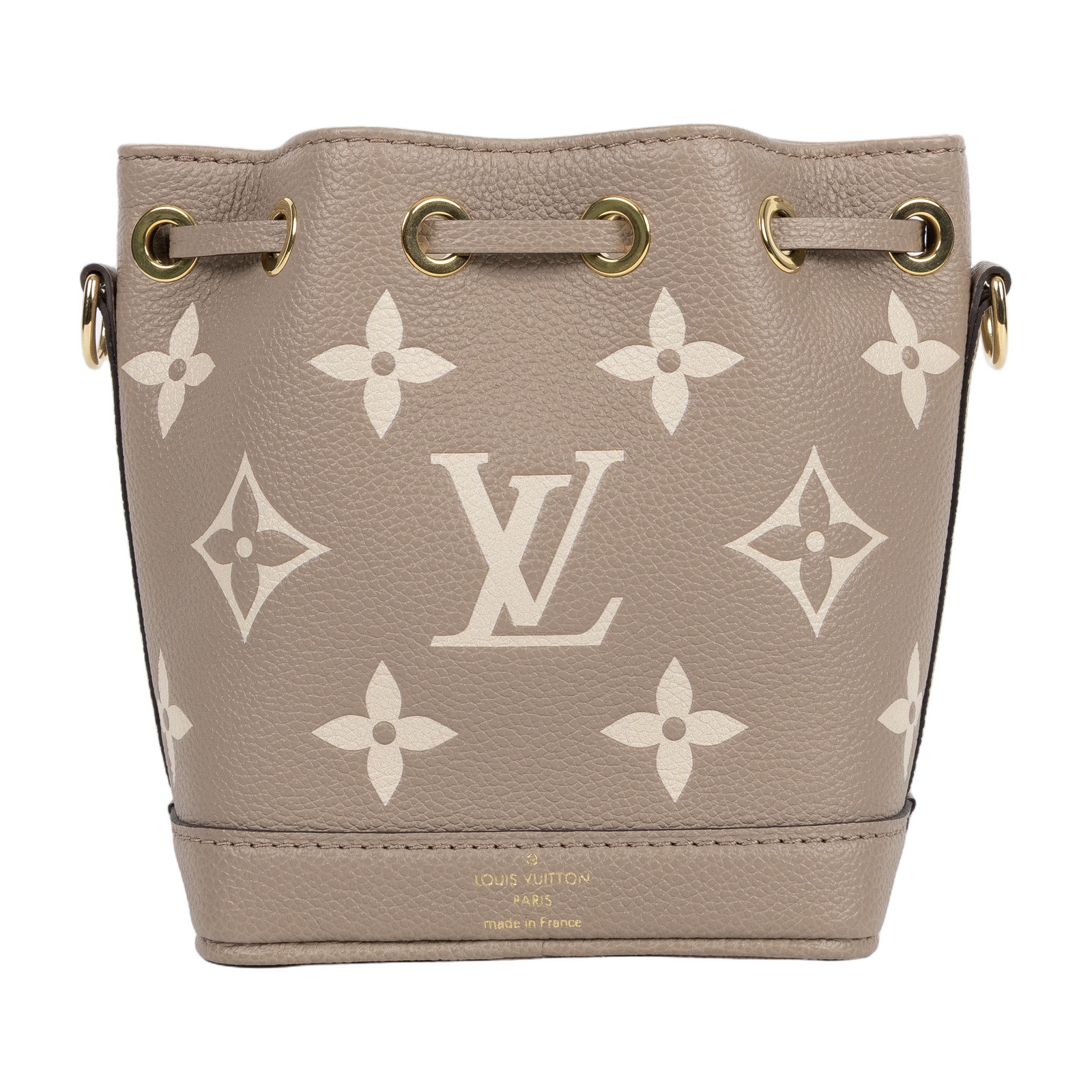 路易威登 LOUIS VUITTON Nano Noé 束口水桶包 Tourterelle 灰色 Cream色 M46291 晶片款  原廠盒子/背帶2