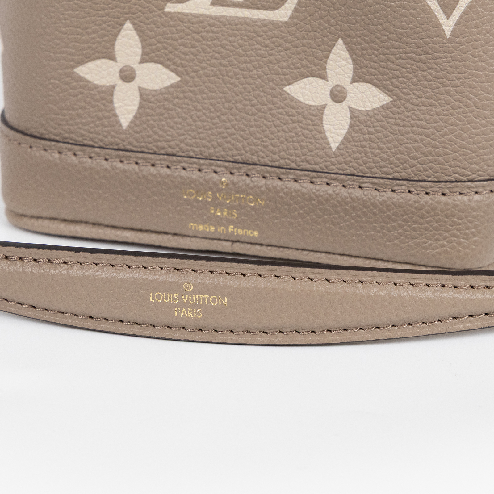 路易威登 LOUIS VUITTON Nano Noé 束口水桶包 Tourterelle 灰色 Cream色 M46291 晶片款  原廠盒子/背帶2