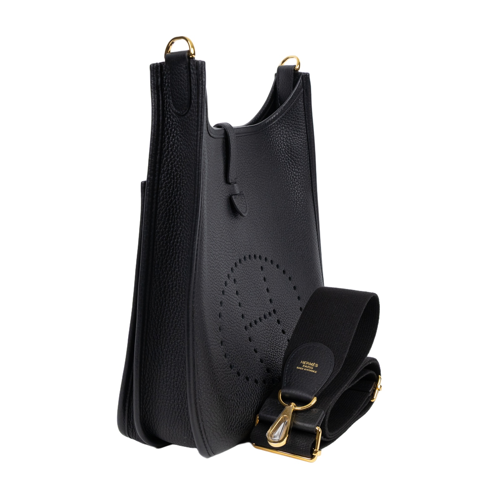 愛馬仕 Hermes Evelyne Bag 伊芙琳包 29 馬蹄型 EV29 D 06 010 ZR D刻 黑EVELYNE29 原廠盒子/背帶/防塵袋