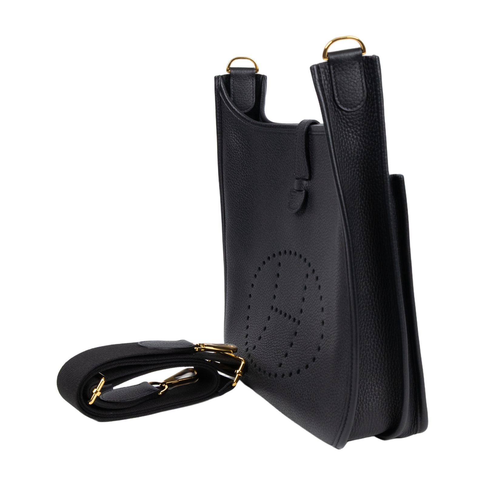 愛馬仕 Hermes Evelyne Bag 伊芙琳包 29 馬蹄型 EV29 D 06 010 ZR D刻 黑EVELYNE29 原廠盒子/背帶/防塵袋