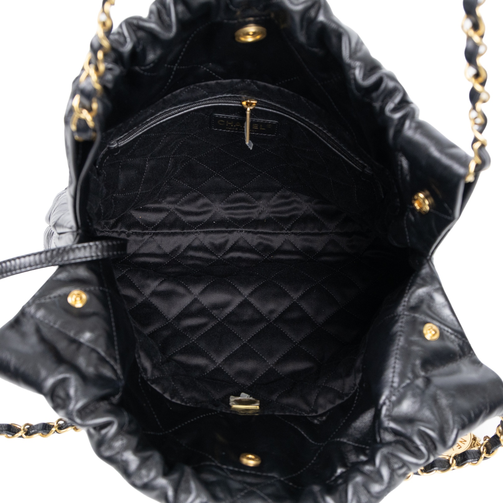 香奈兒 CHANEL 22 小型 流浪包 肩背包 AS3260 晶片款 黑金22包 小號 原廠盒子/防塵袋/內袋