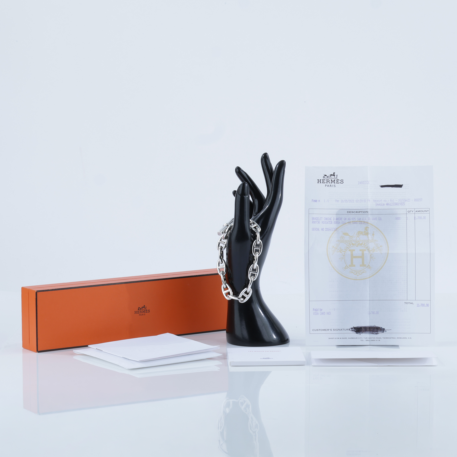愛馬仕 Hermes Chaine dancre 手鍊 GM H101672Bv00014 /22G401383  原廠盒子/購買證明/保書
