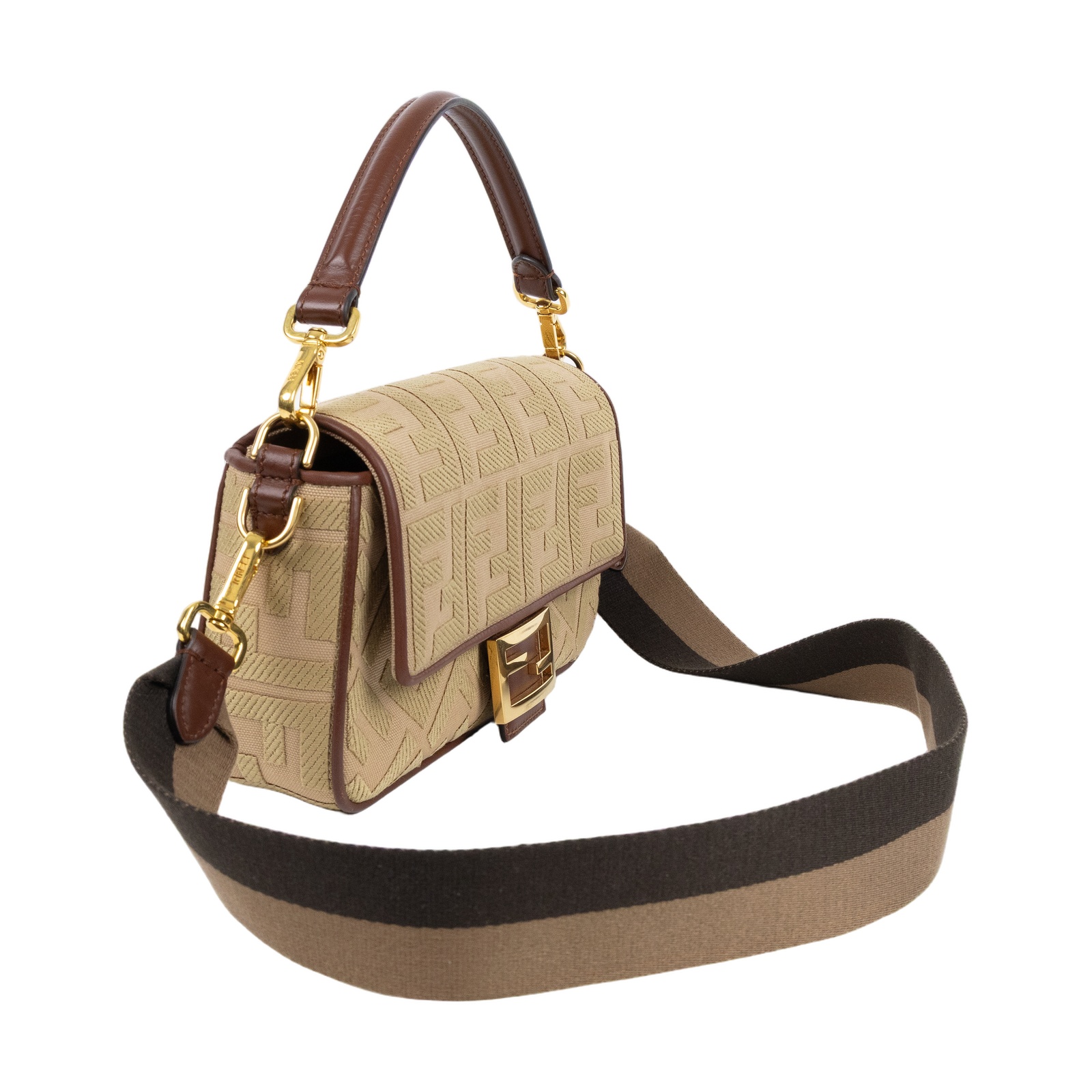 芬迪 FENDI Baguette 手提包 肩背包 斜背包 法棍包 8BR600AC90 卡其帆布BAGUETTE 防塵袋/背帶2