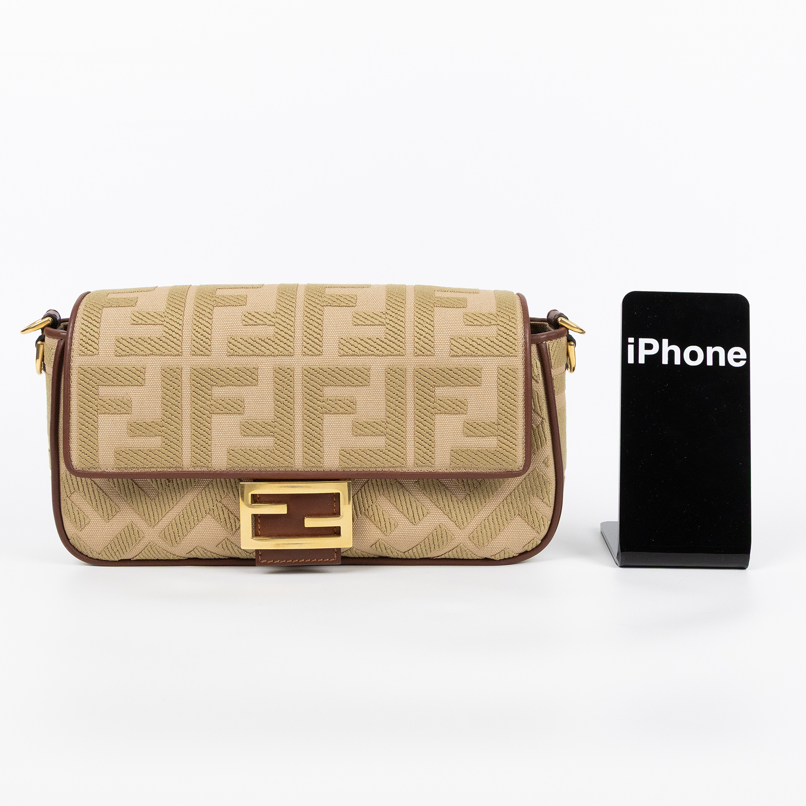 芬迪 FENDI Baguette 手提包 肩背包 斜背包 法棍包 8BR600AC90 卡其帆布BAGUETTE 防塵袋/背帶2