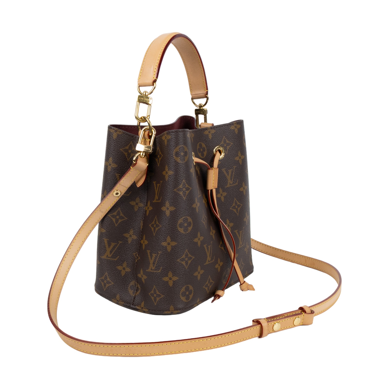 路易威登 LOUIS VUITTON Néonoé BB 經典帆布 束口水桶包 M46581 晶片款  原廠盒子/防塵袋/購買證明影本/背帶2
