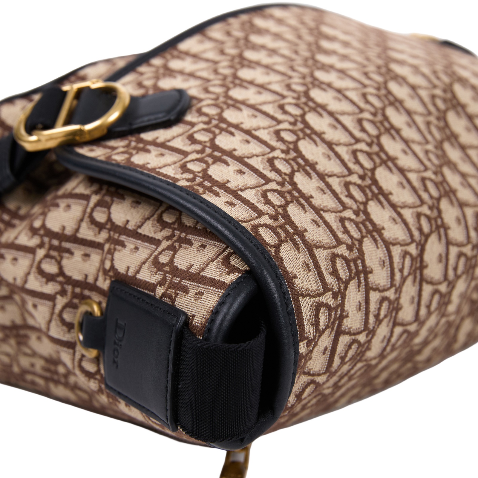 迪奧 CHRISTIAN DIOR Dior Jett 郵差包 小型 1DBPO458YUS 棕色緹花JETT翻蓋郵差包 無附屬品