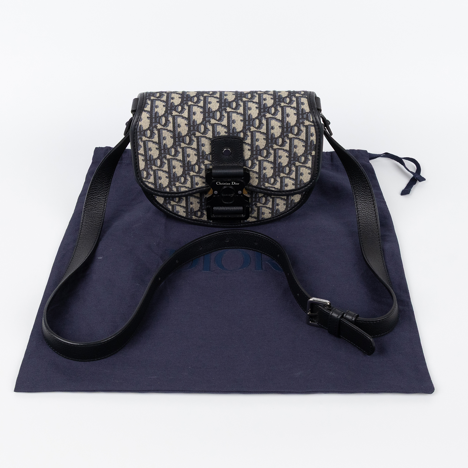 迪奧 CHRISTIAN DIOR Mini Gallop Bag with Strap 迷你 手袋 Dior Oblique 緹花 1ADPO033YKY  防塵袋
